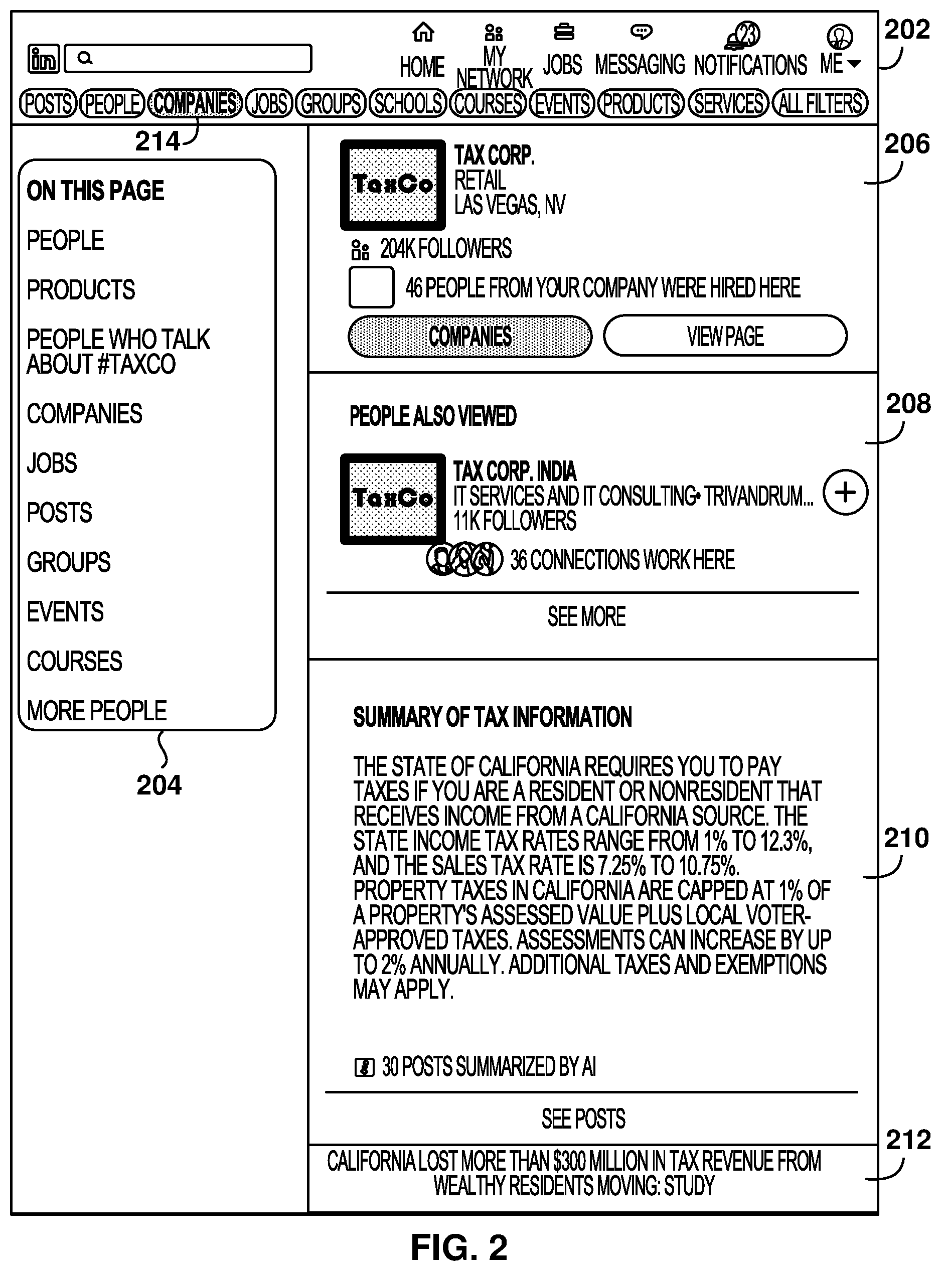 Patent US12314332 Figure 2 – Search summary generation based on searcher characteristics