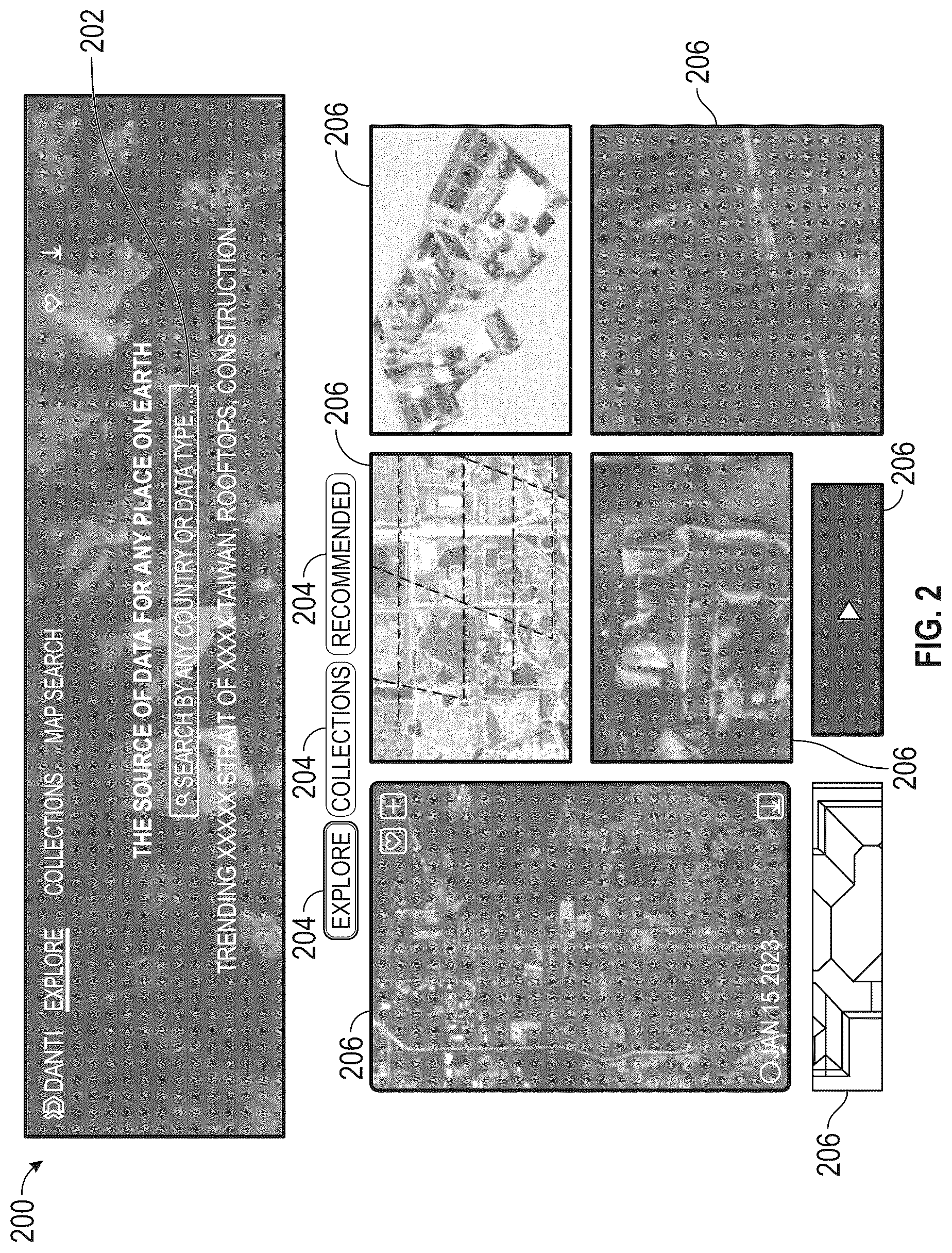 Patent US12314335 Figure 2 – Artificial intelligence geospatial search