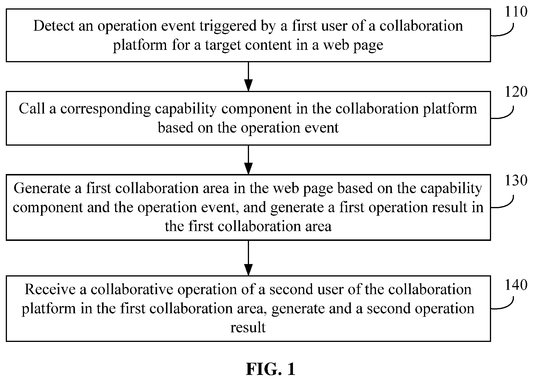 Patent US12314337 Figure 1 – Page operation processing method, electronic device, and non-transitory computer-readable storage medium