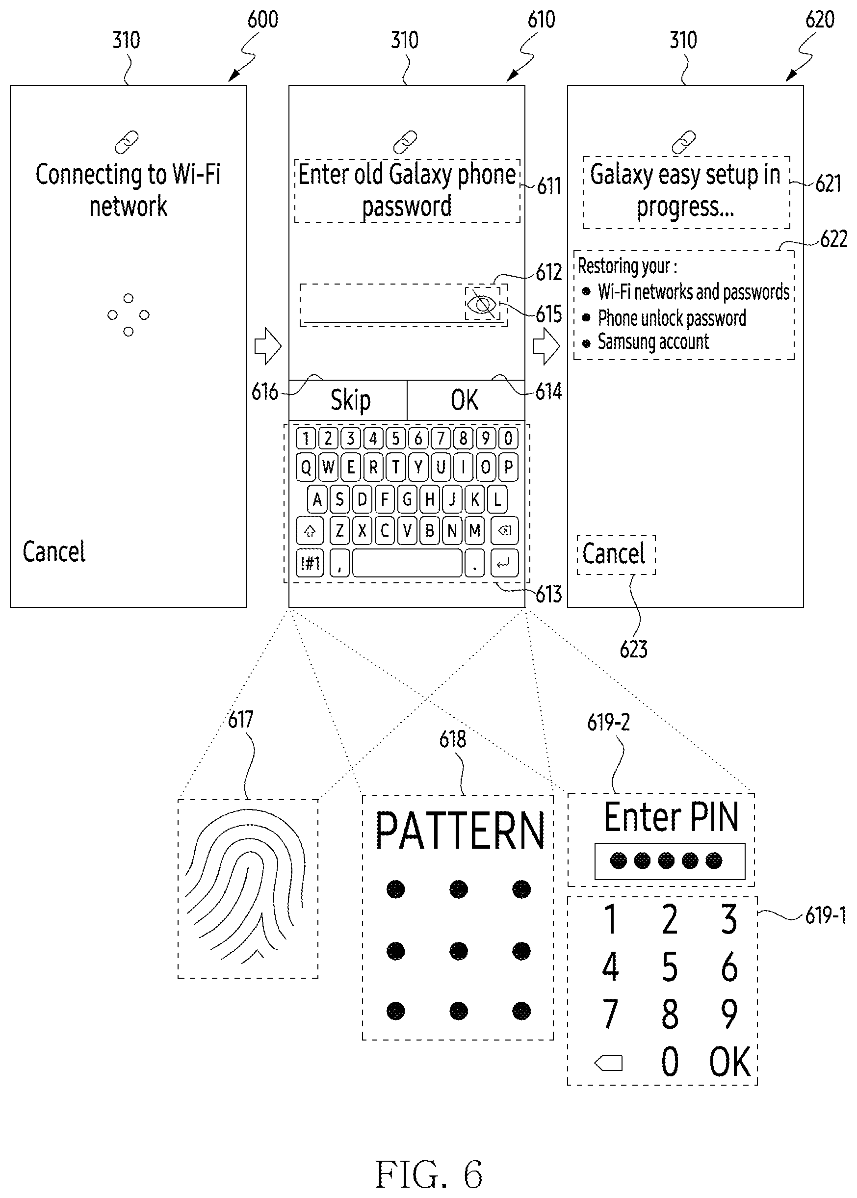 Patent US12314369 Figure 6 – Electronic device, method, and non-transitory computer-readable storage media for executing setup via communication with another device