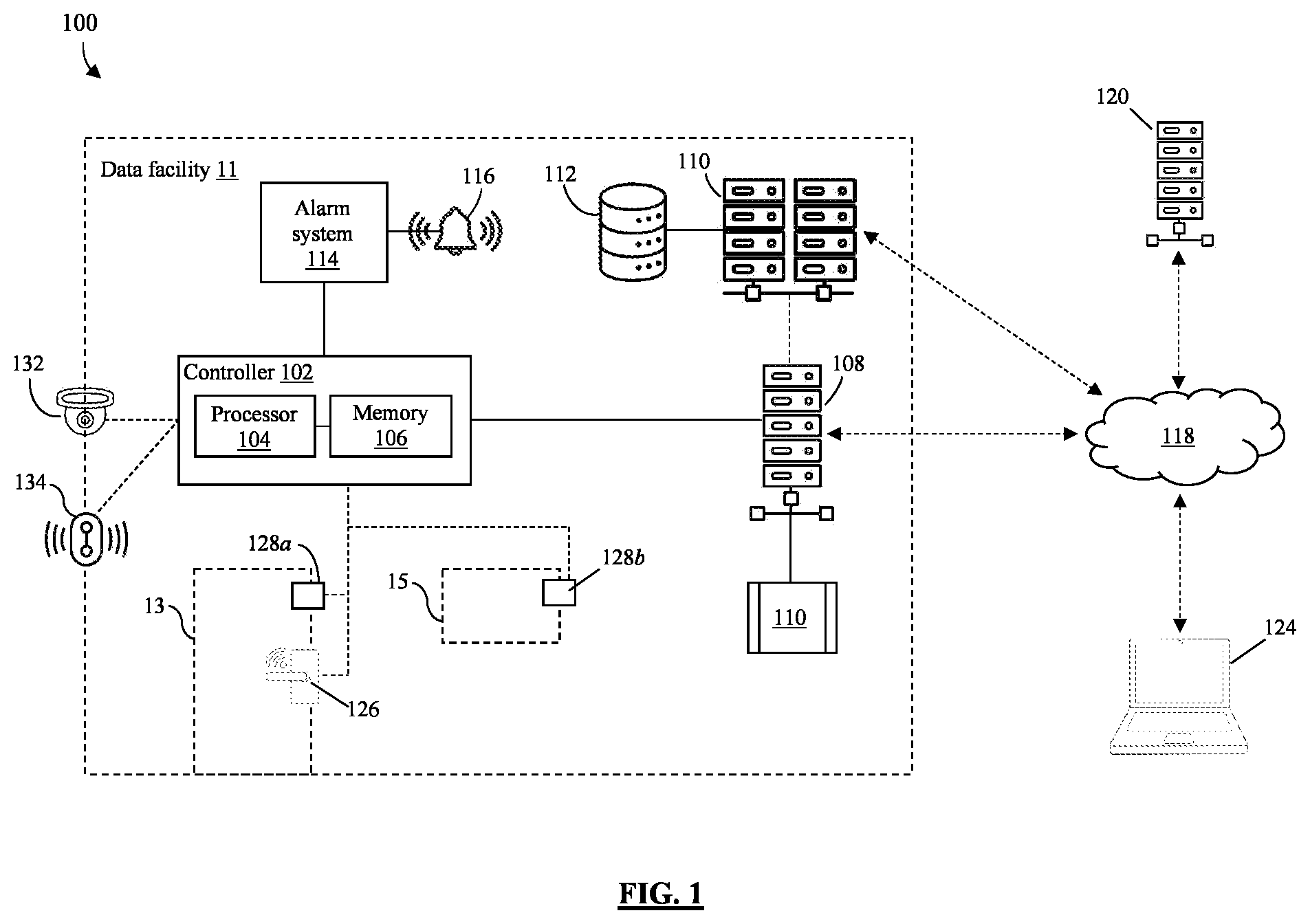 Patent US12314407 Figure 1 – System and method for facilities access breach detection and information protection