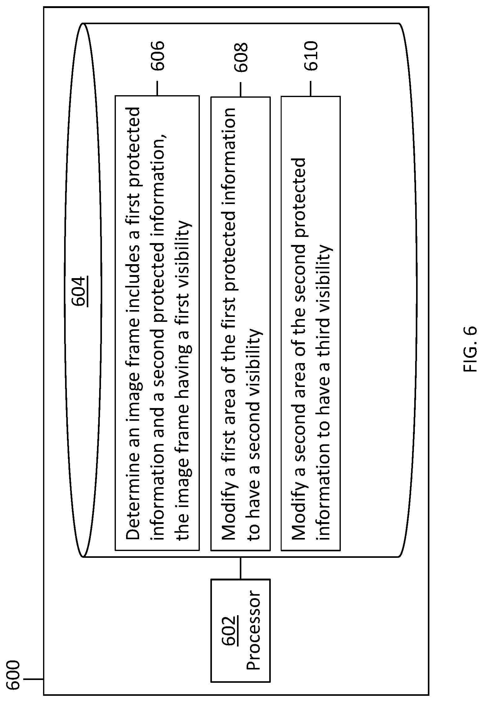 Patent US12314427 Figure 6 – Visibilities of protected information