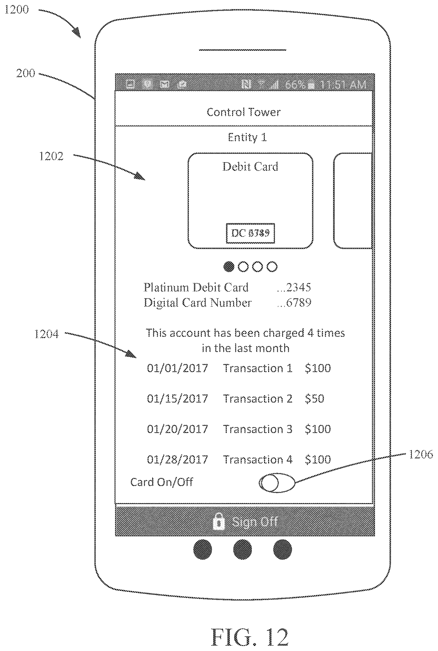 Patent US12314435 Figure 12 – Control tower for defining access permissions based on data type