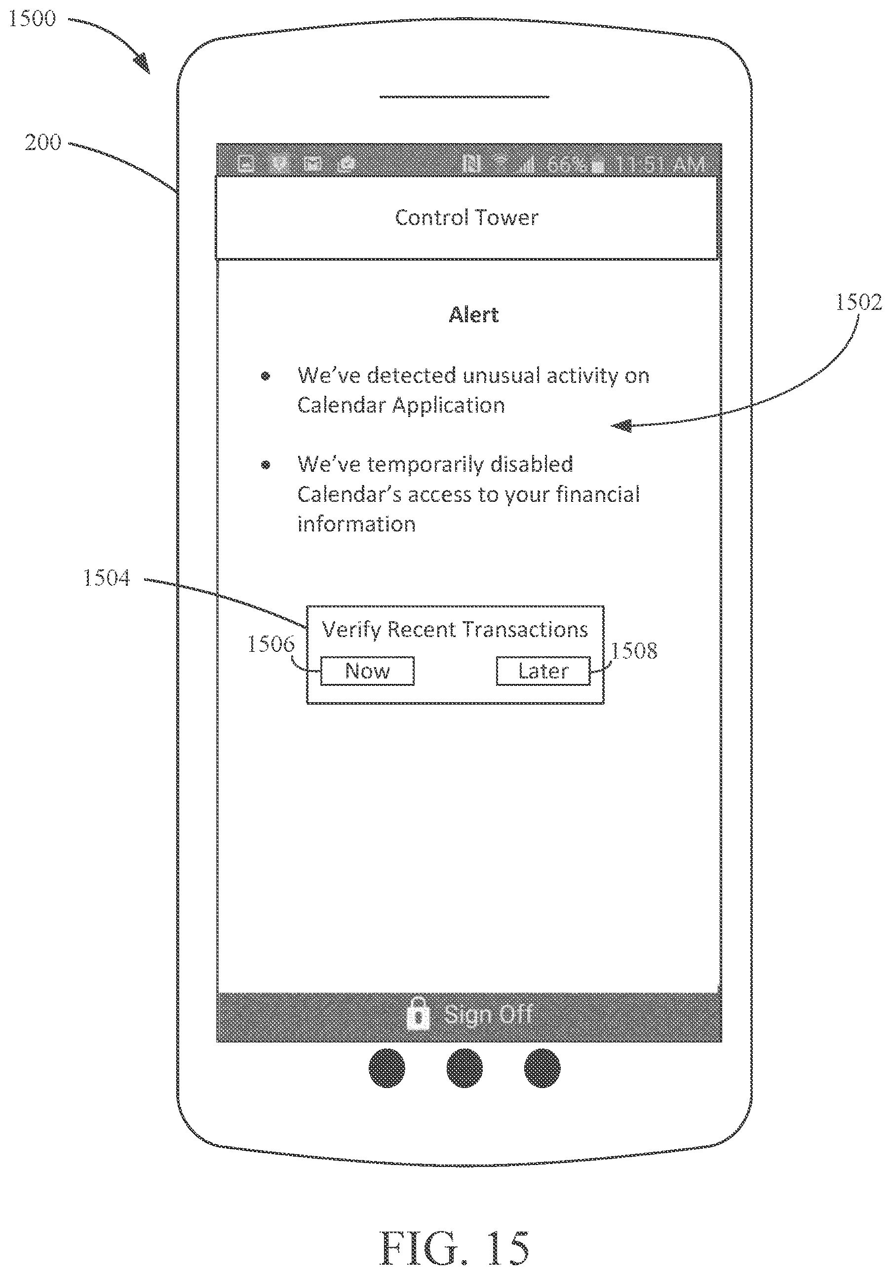 Patent US12314435 Figure 15 – Control tower for defining access permissions based on data type