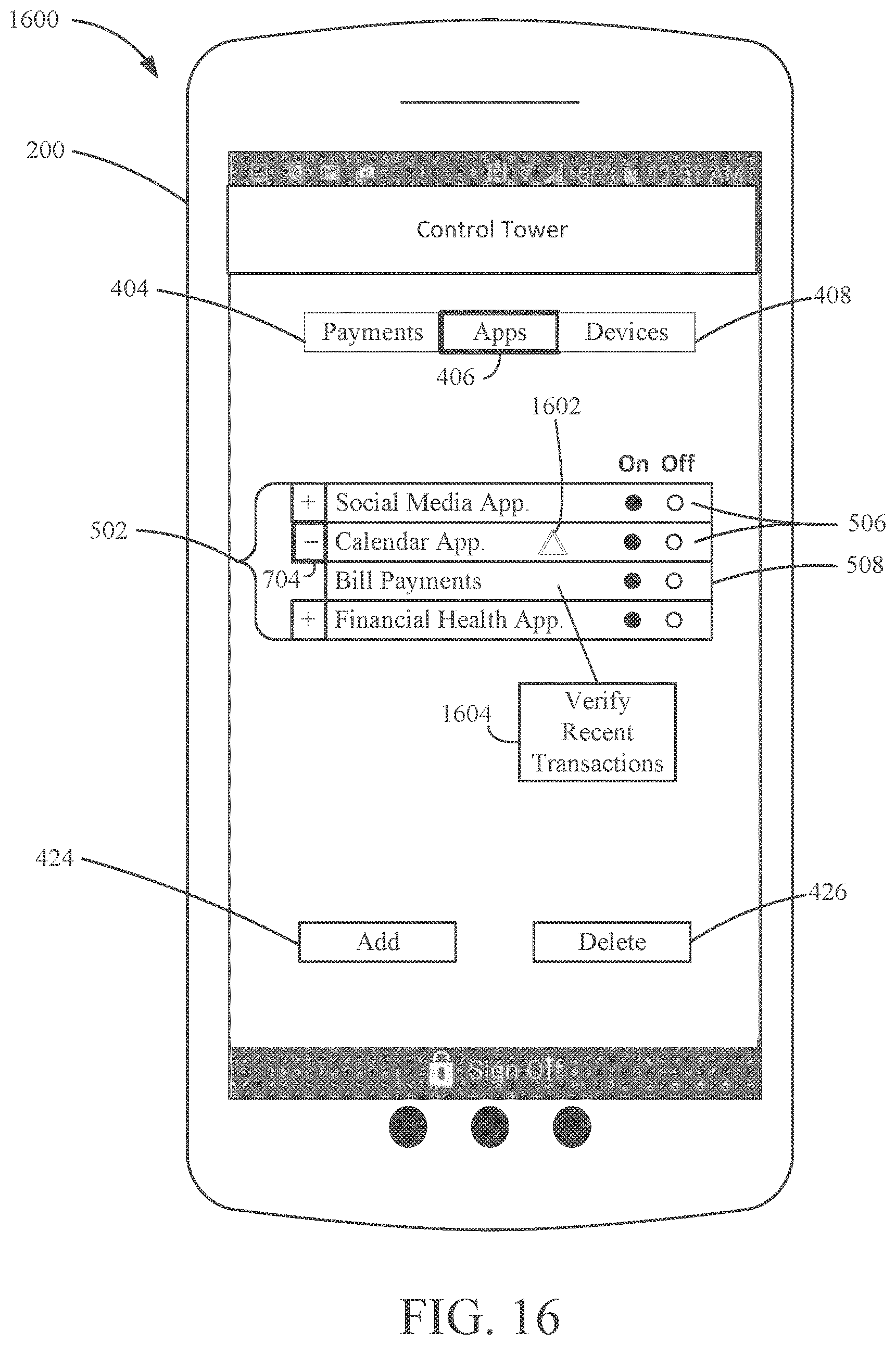 Patent US12314435 Figure 16 – Control tower for defining access permissions based on data type