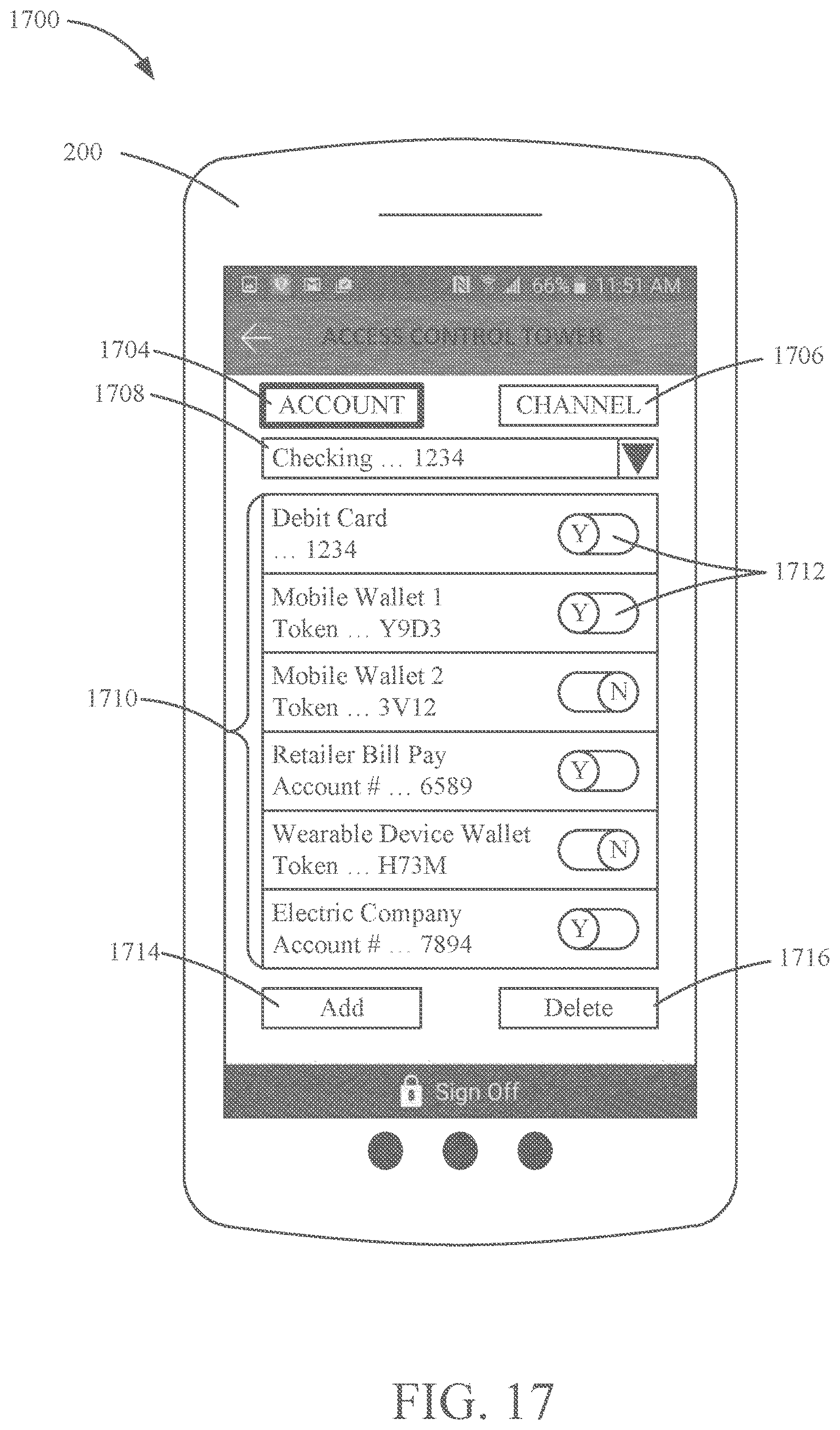 Patent US12314435 Figure 17 – Control tower for defining access permissions based on data type