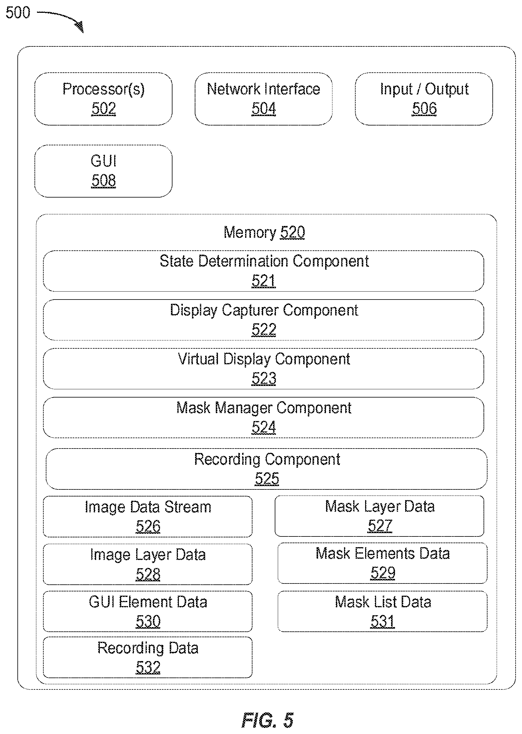 Patent US12314436 Figure 7 – Video masking of sensitive information