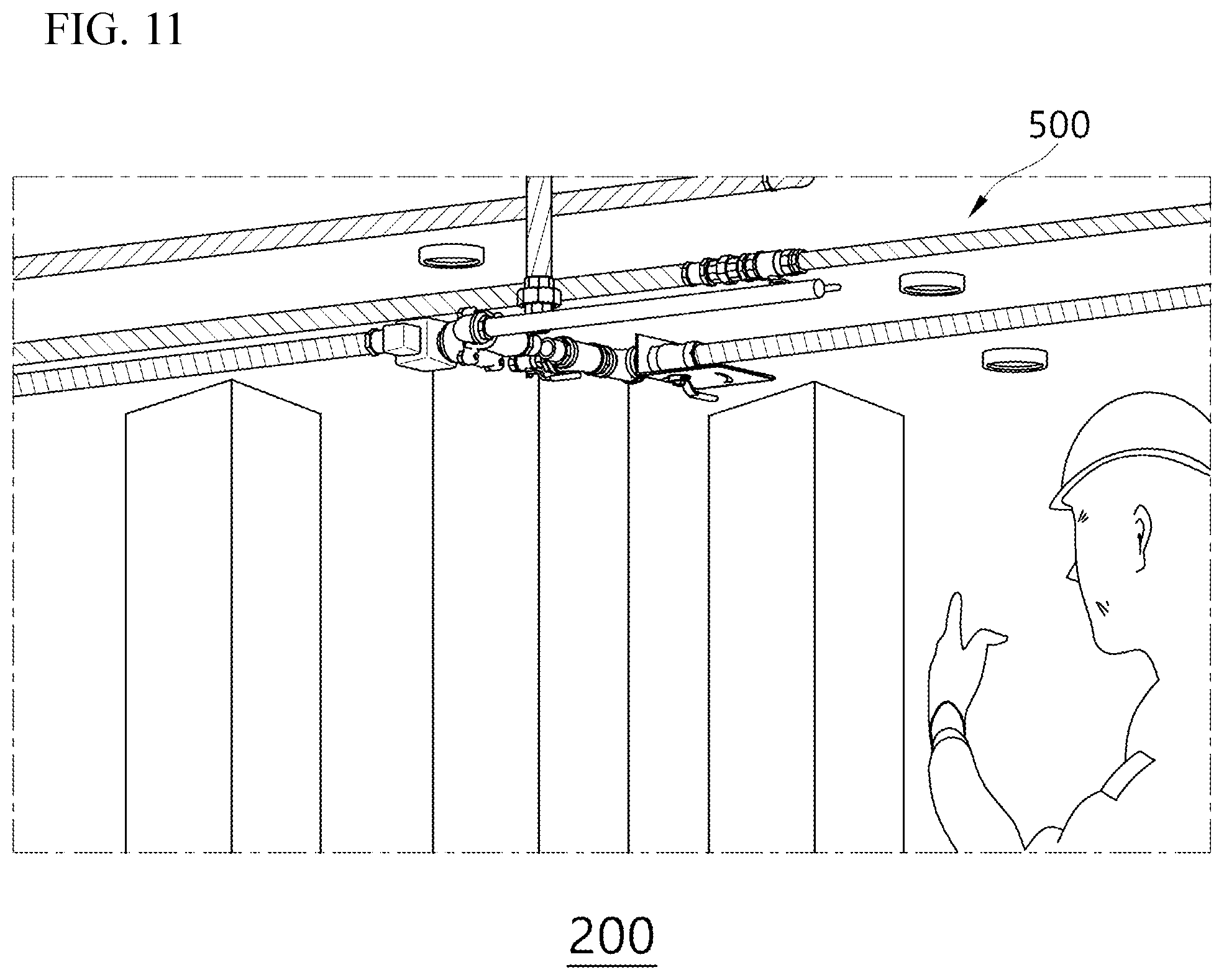 Patent US12314464 Figure 11 – Method, program, server, and device for displaying object in construction site with XR content without using marker