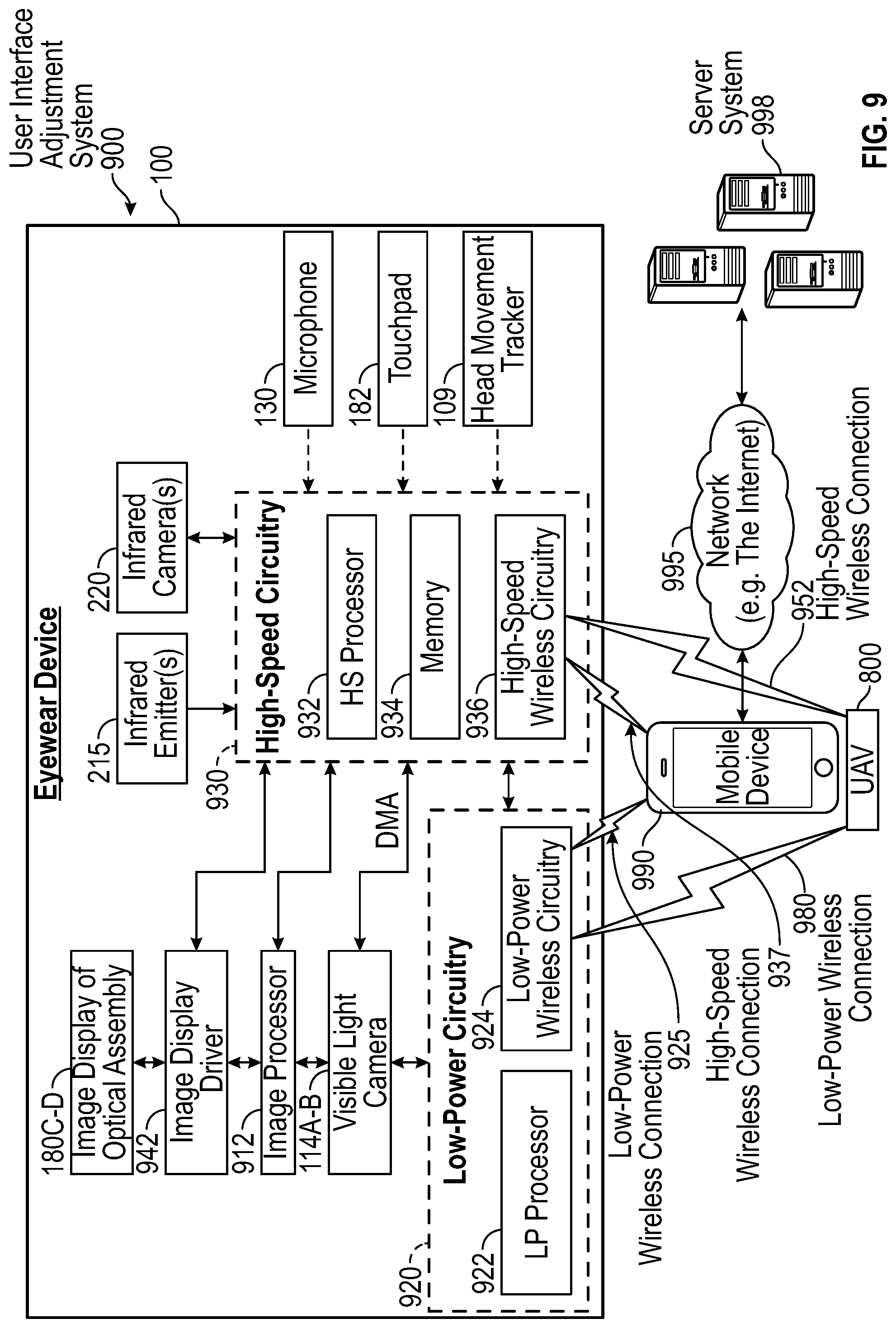 Patent US12314465 Figure 16 – Eyewear controlling an UAV