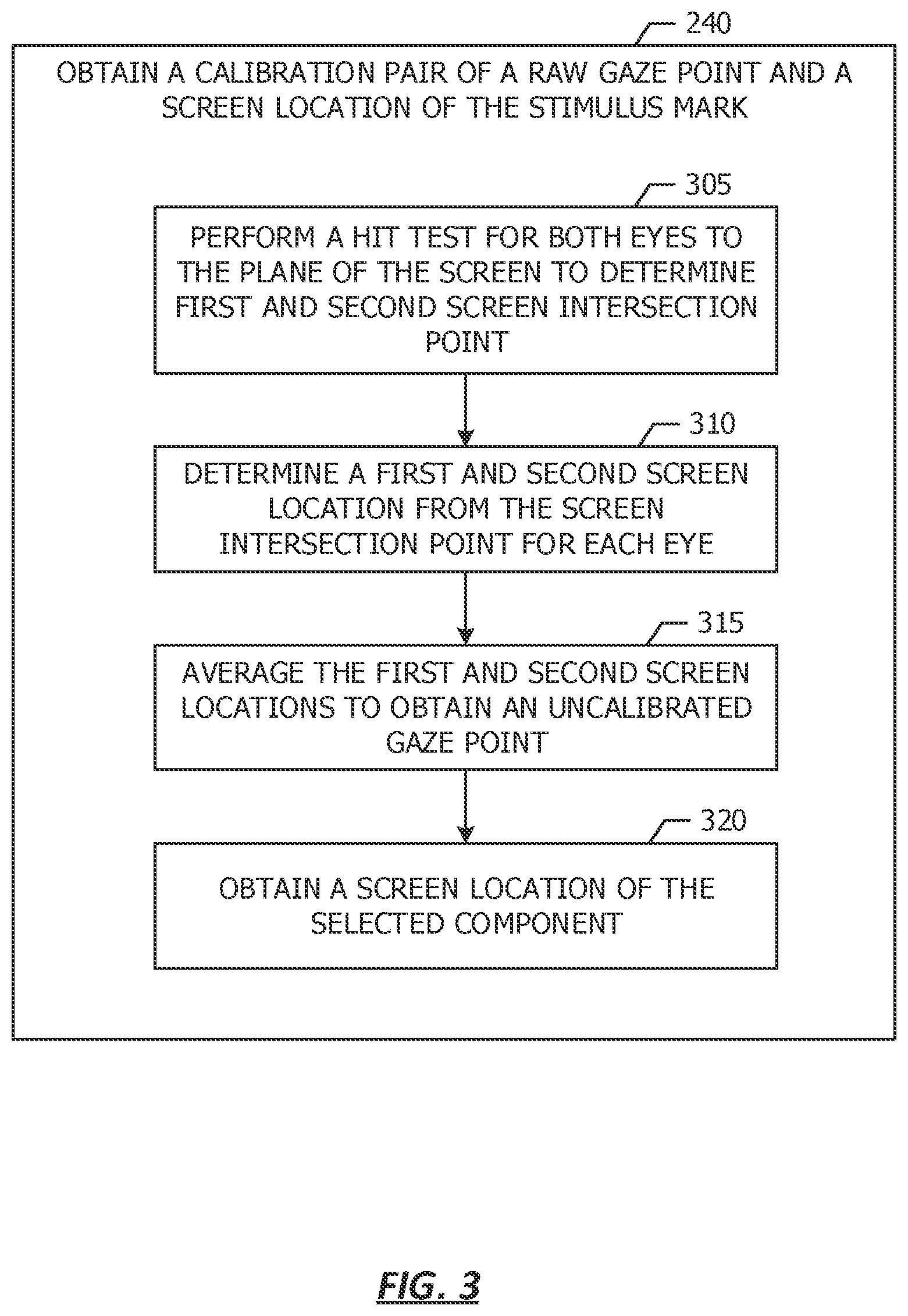 Patent US12314467 Figure 3 – On-the-fly calibration for improved on-device eye tracking