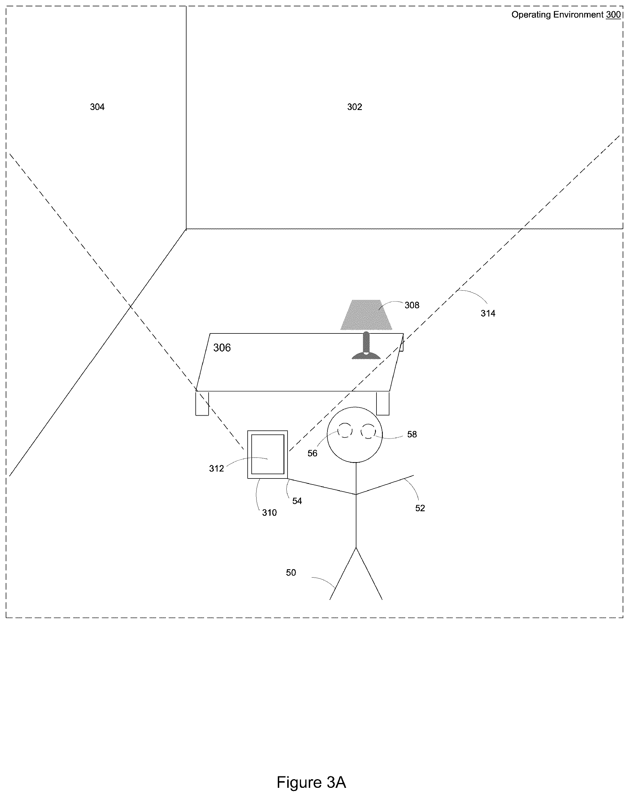 Patent US12314469 Figure 3 – Content manipulation via a computer-generated representation of a trackpad