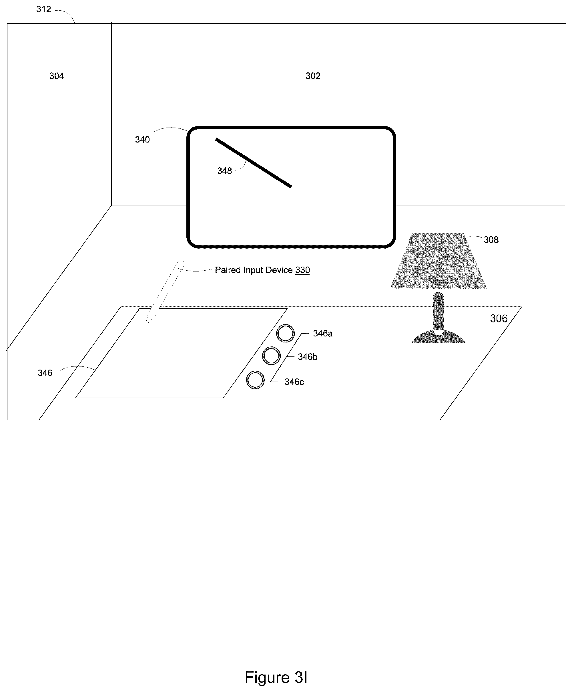 Patent US12314469 Figure 11 – Content manipulation via a computer-generated representation of a trackpad