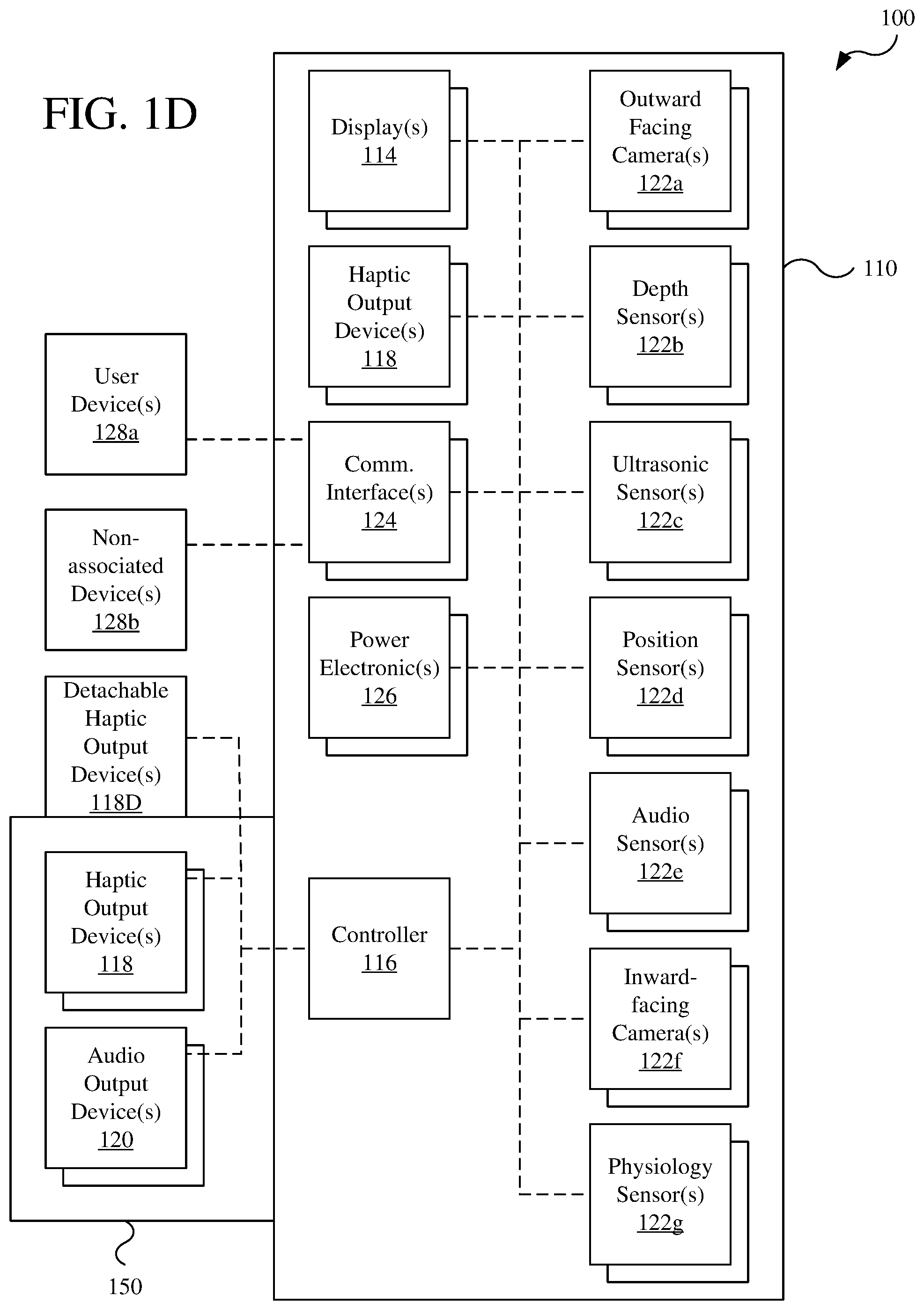 Patent US12314471 Figure 2 – Head-mounted display with haptic output