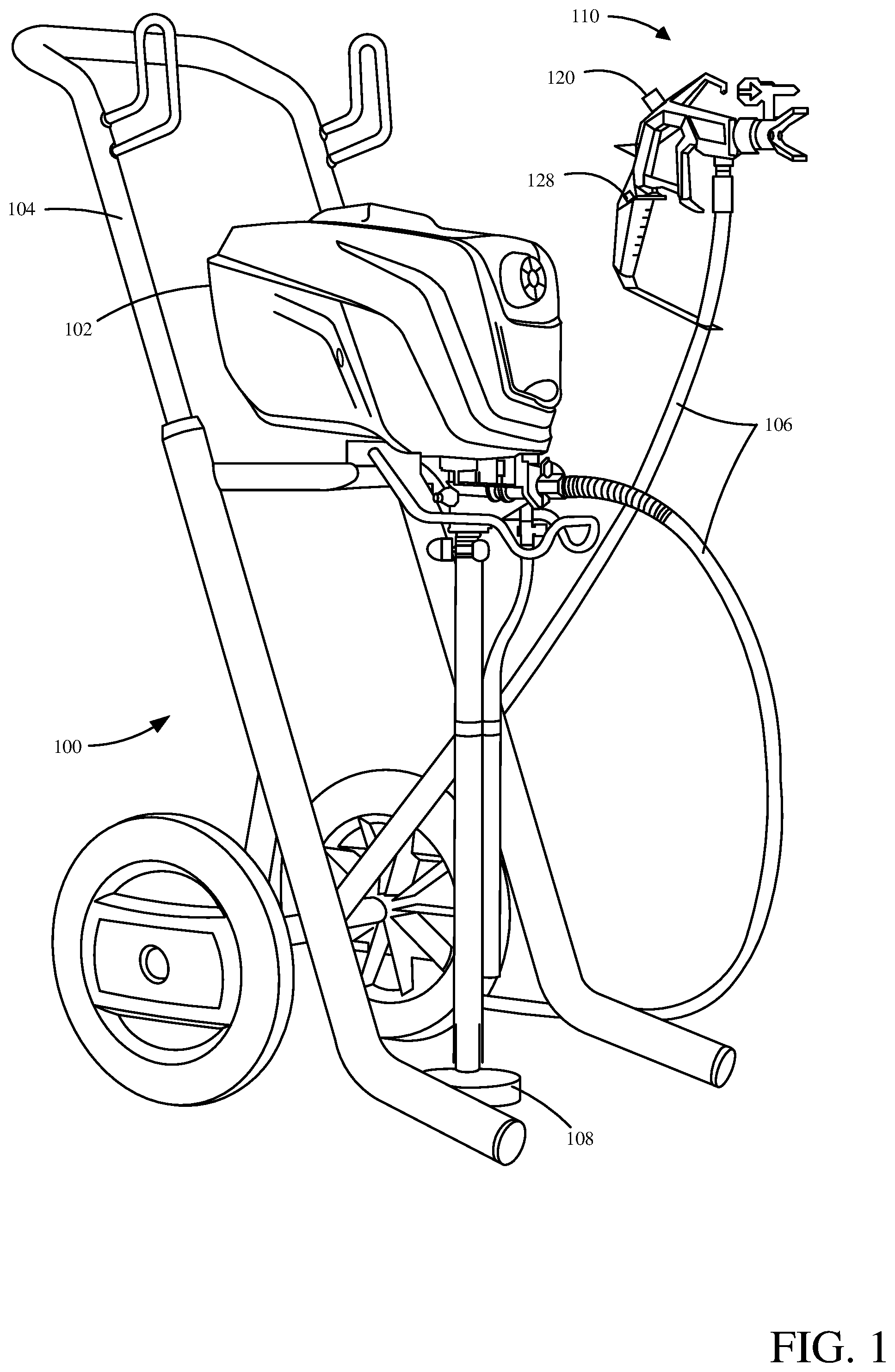 Patent US12314479 — Gesture control of a fluid application system — Figure 1