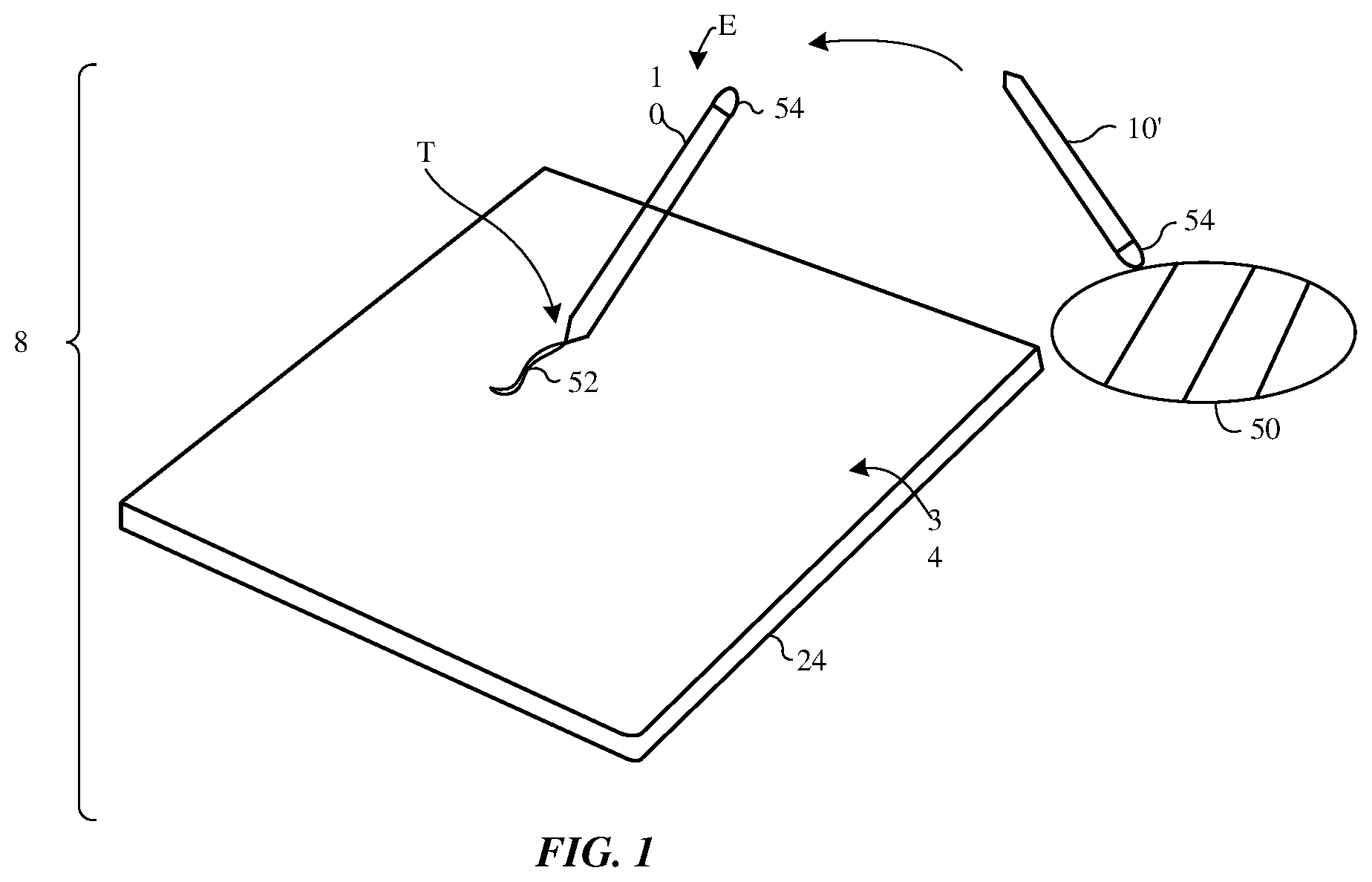 Patent US12314489 Figure 1 – Computer system with color sampling stylus
