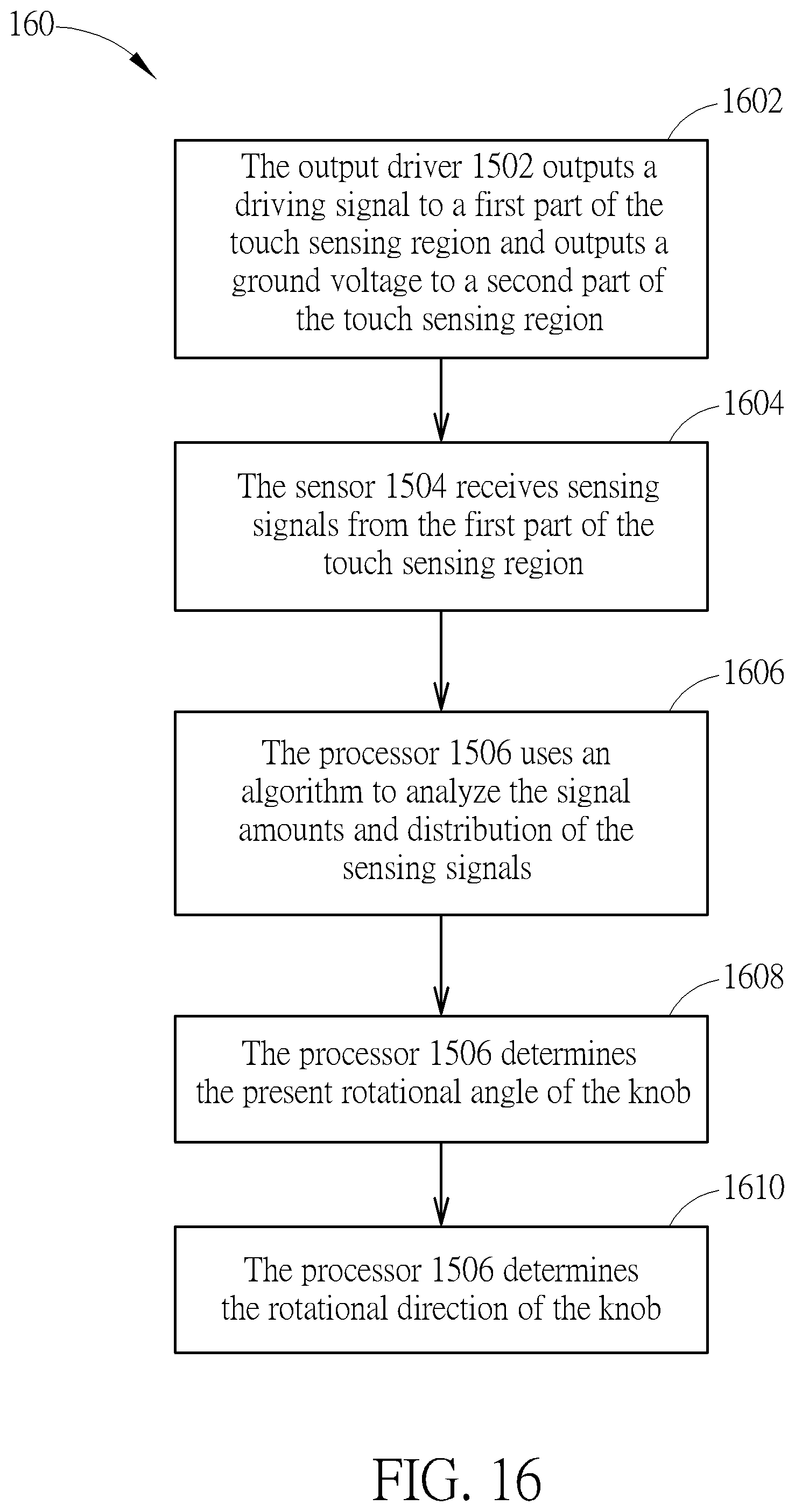 Patent US12314493 Figure 16 – Knob on touch panel and related control circuit