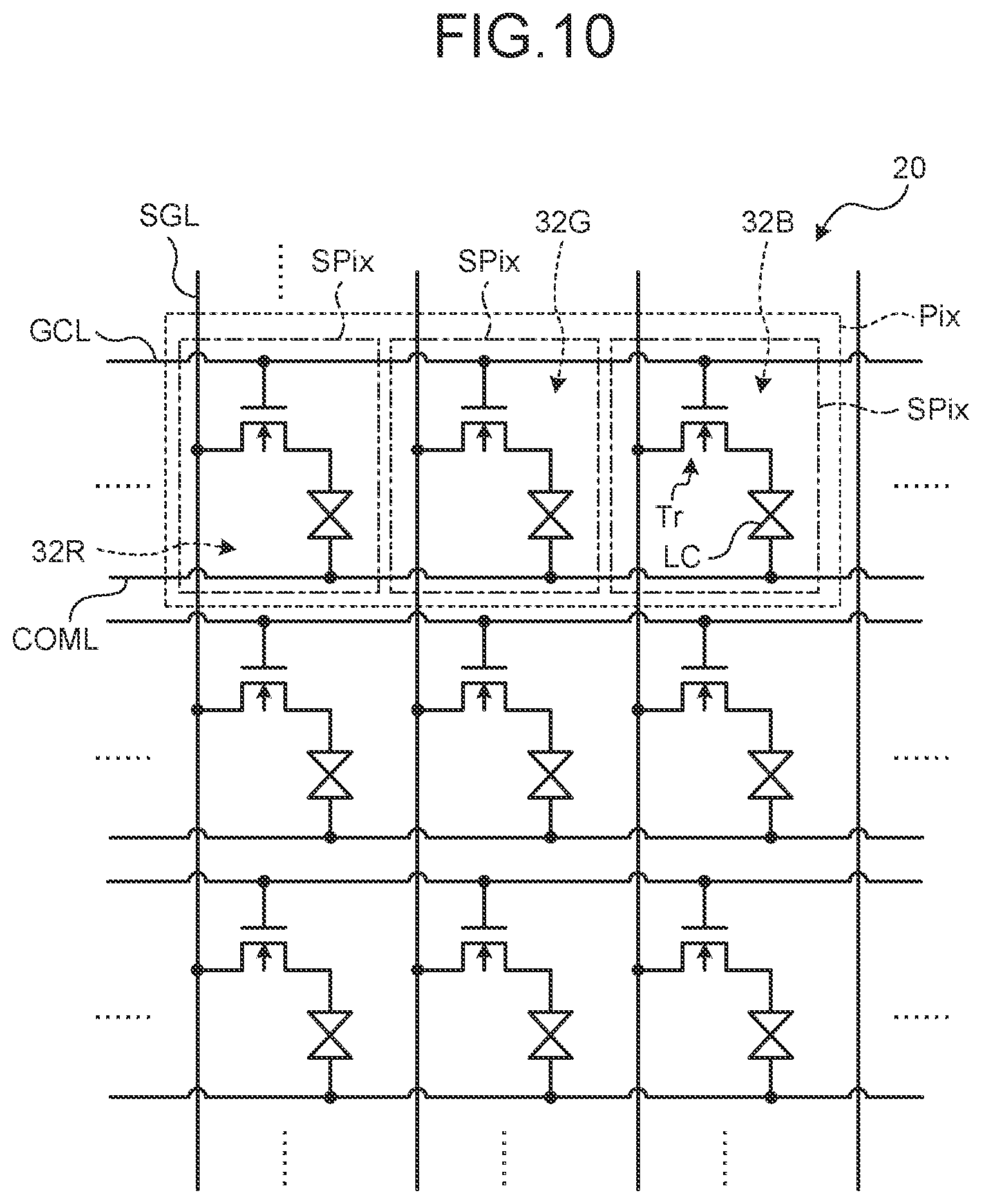Patent US12314499 Figure 6 – Display device with touch detection function