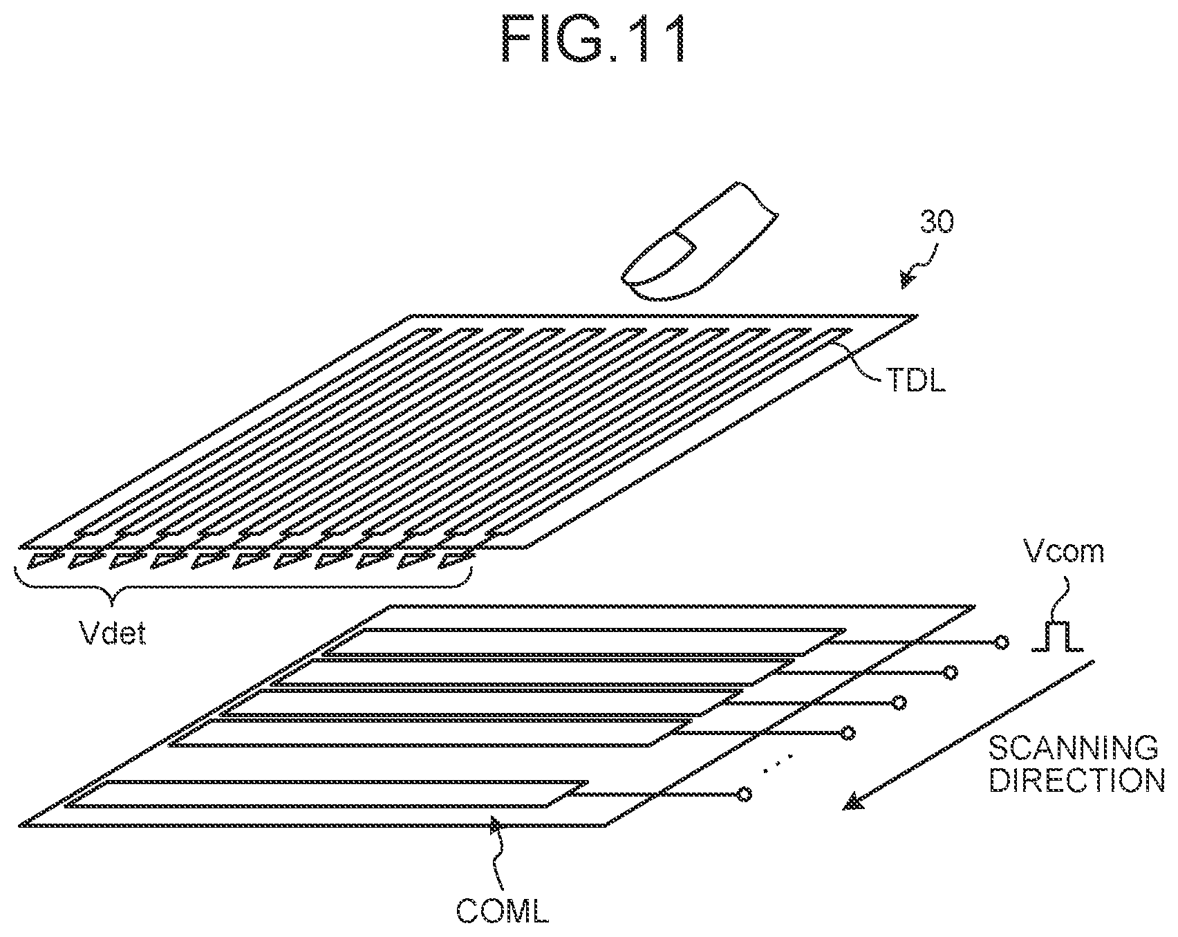 Patent US12314499 Figure 7 – Display device with touch detection function