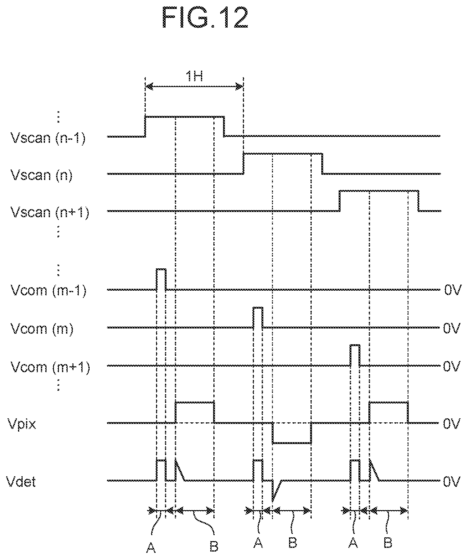 Patent US12314499 Figure 8 – Display device with touch detection function