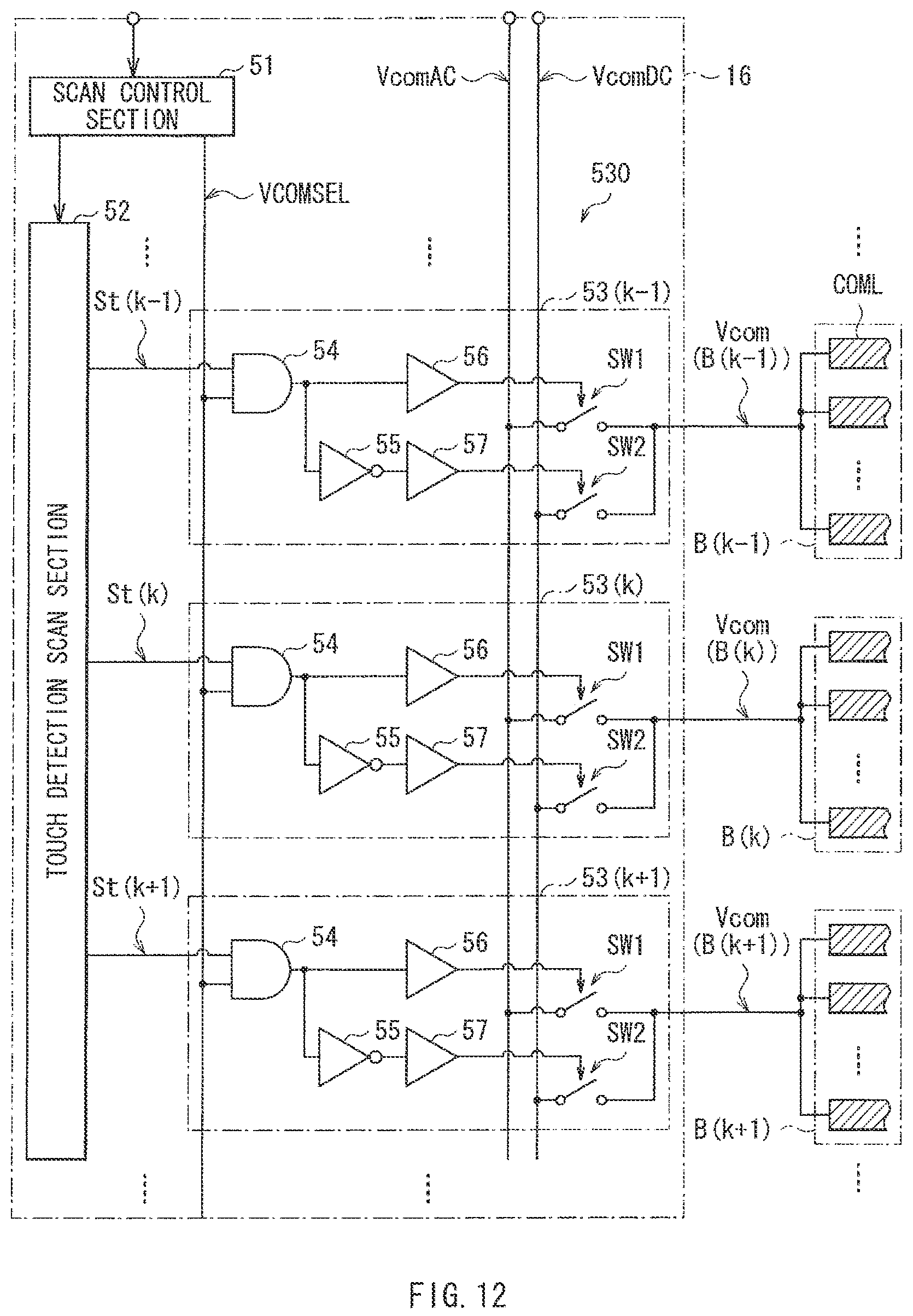 Patent US12314500 Figure 9 – Display panel with touch detection function, method of driving the same, driving circuit, and electronic unit