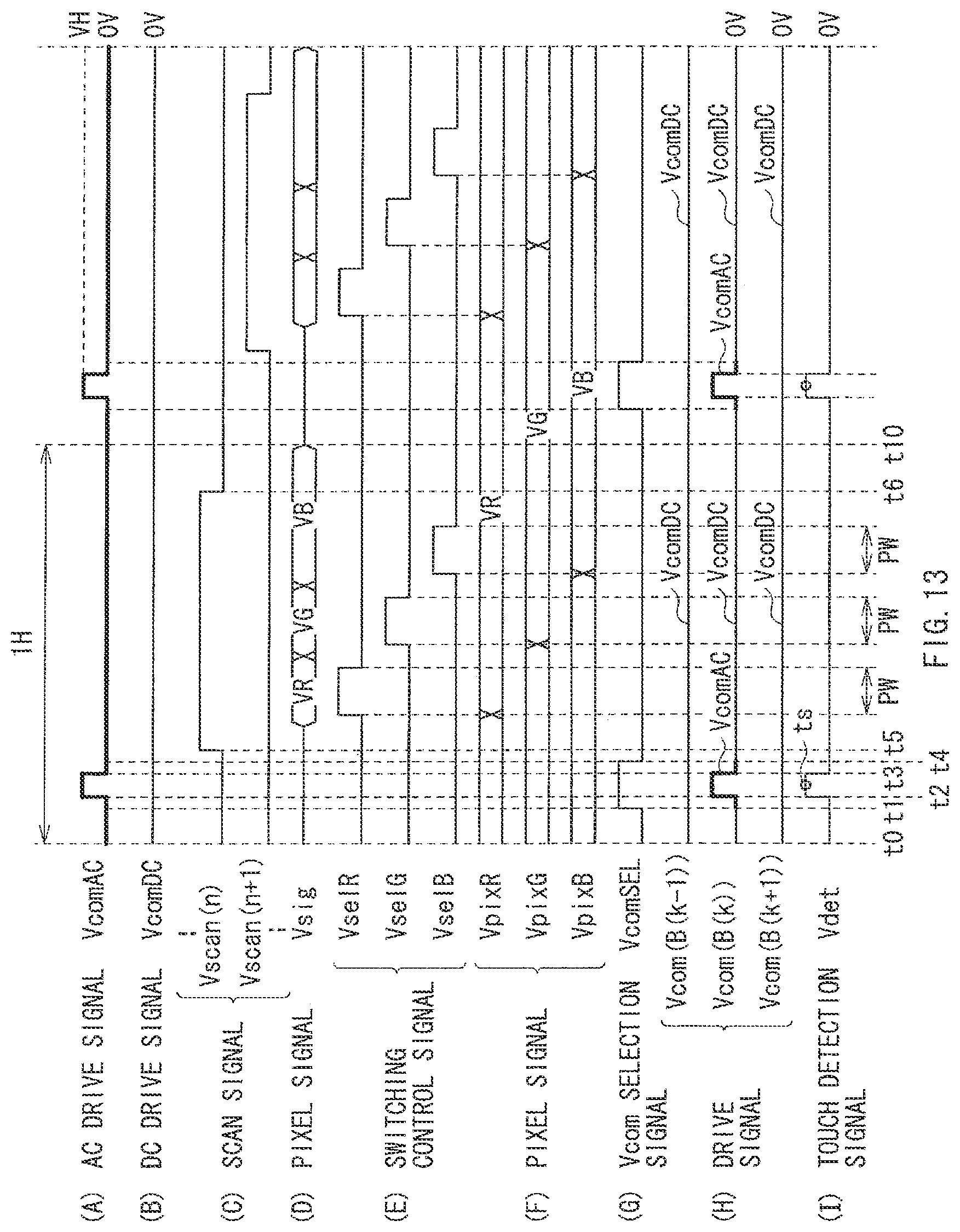 Patent US12314500 Figure 10 – Display panel with touch detection function, method of driving the same, driving circuit, and electronic unit
