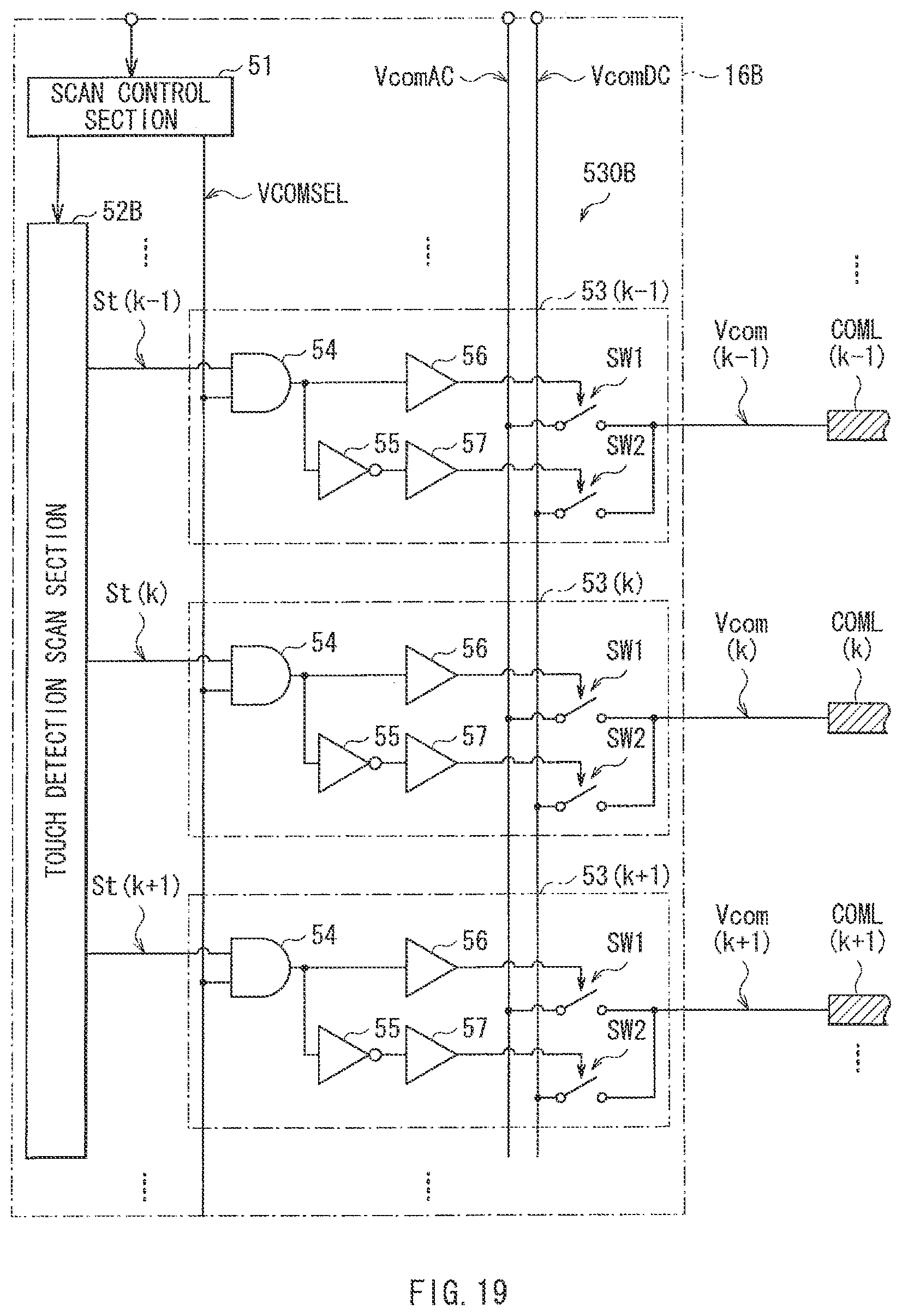 Patent US12314500 Figure 16 – Display panel with touch detection function, method of driving the same, driving circuit, and electronic unit