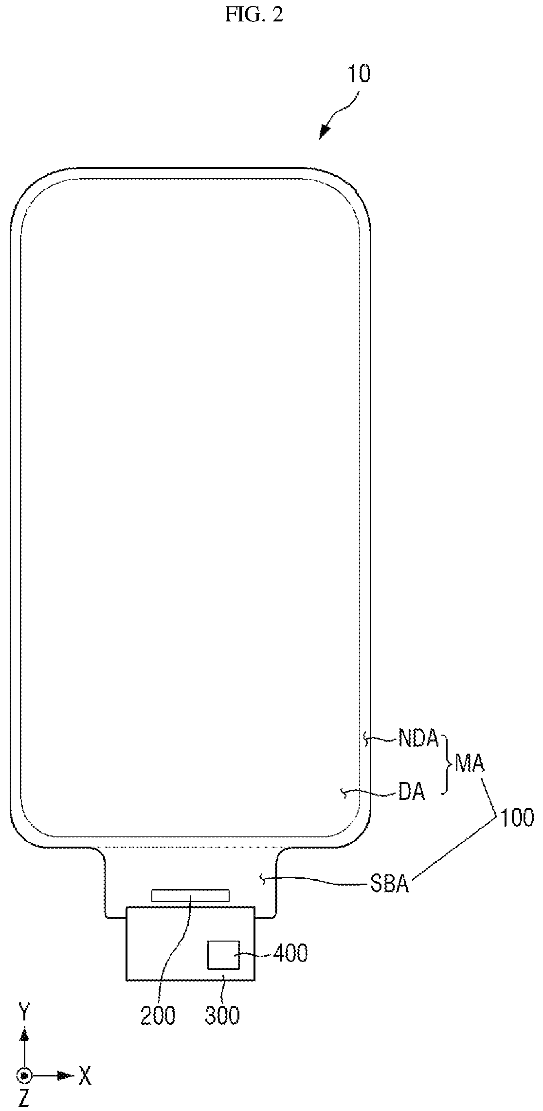 Patent US12314502 Figure 2 – Touch detection device, display device including the same, and method for manufacturing the same
