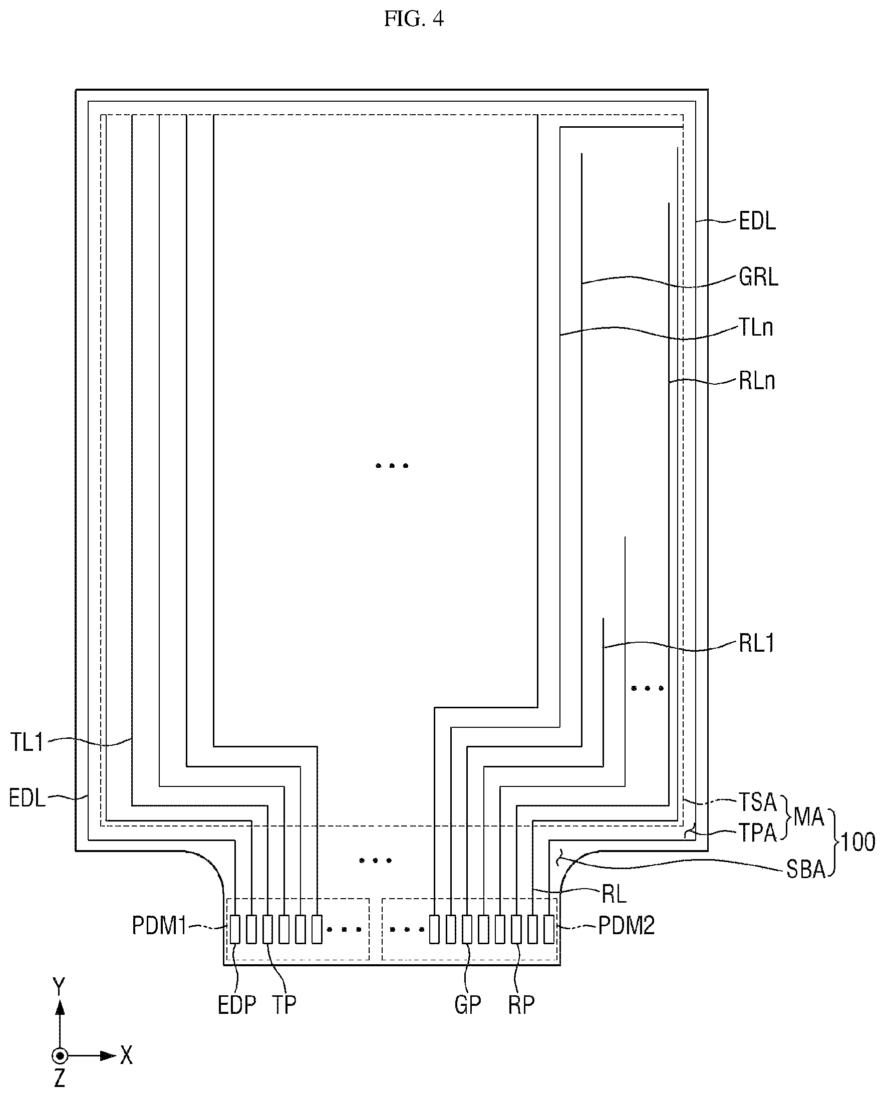 Patent US12314502 Figure 4 – Touch detection device, display device including the same, and method for manufacturing the same