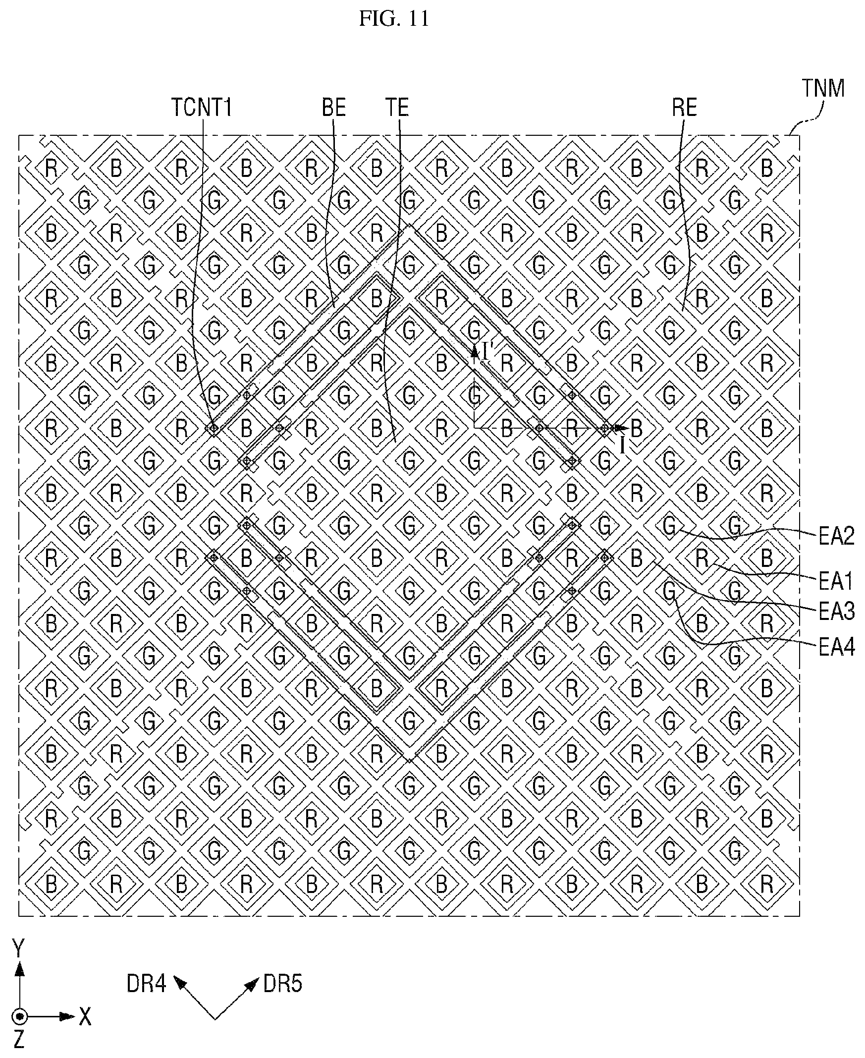 Patent US12314502 Figure 11 – Touch detection device, display device including the same, and method for manufacturing the same