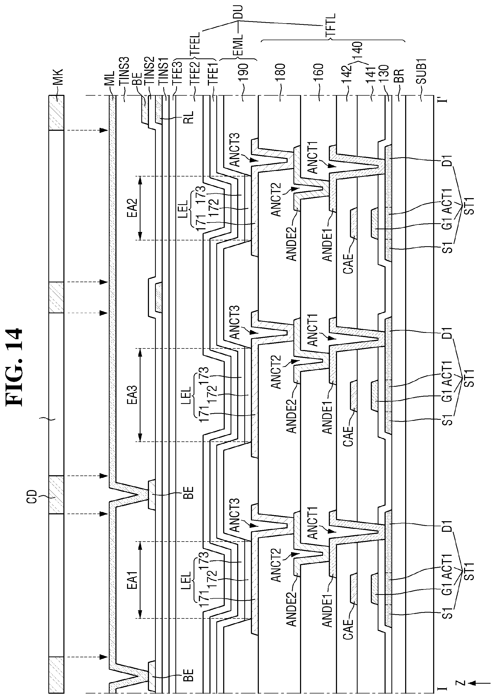 Patent US12314502 Figure 14 – Touch detection device, display device including the same, and method for manufacturing the same
