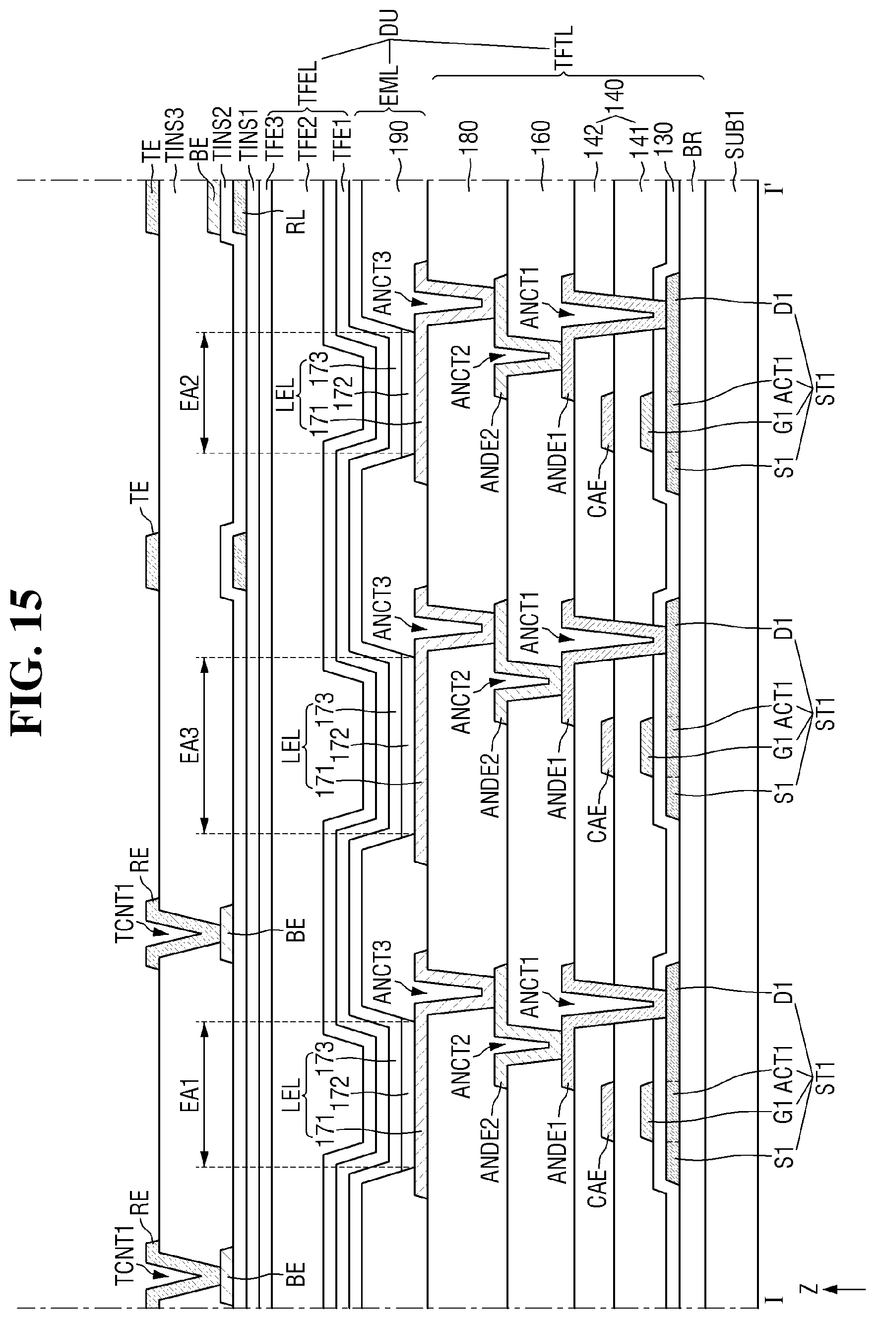 Patent US12314502 Figure 15 – Touch detection device, display device including the same, and method for manufacturing the same
