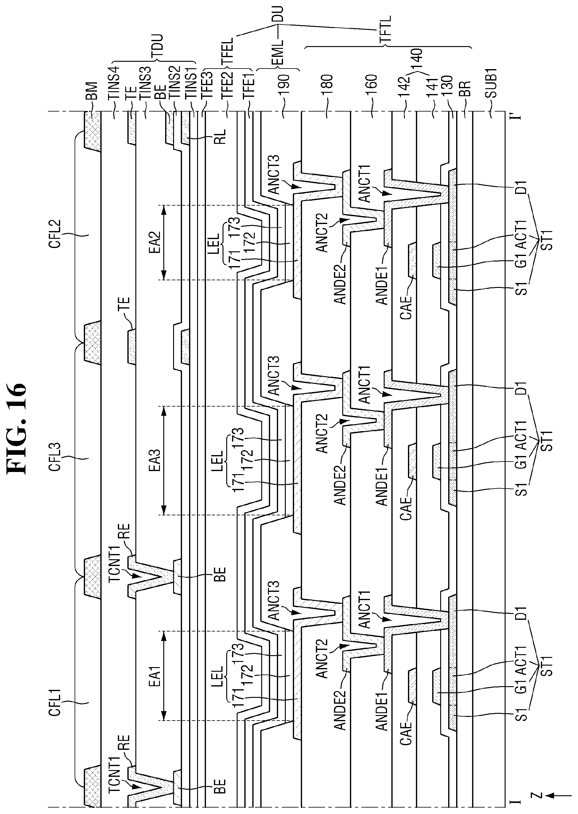 Patent US12314502 Figure 16 – Touch detection device, display device including the same, and method for manufacturing the same
