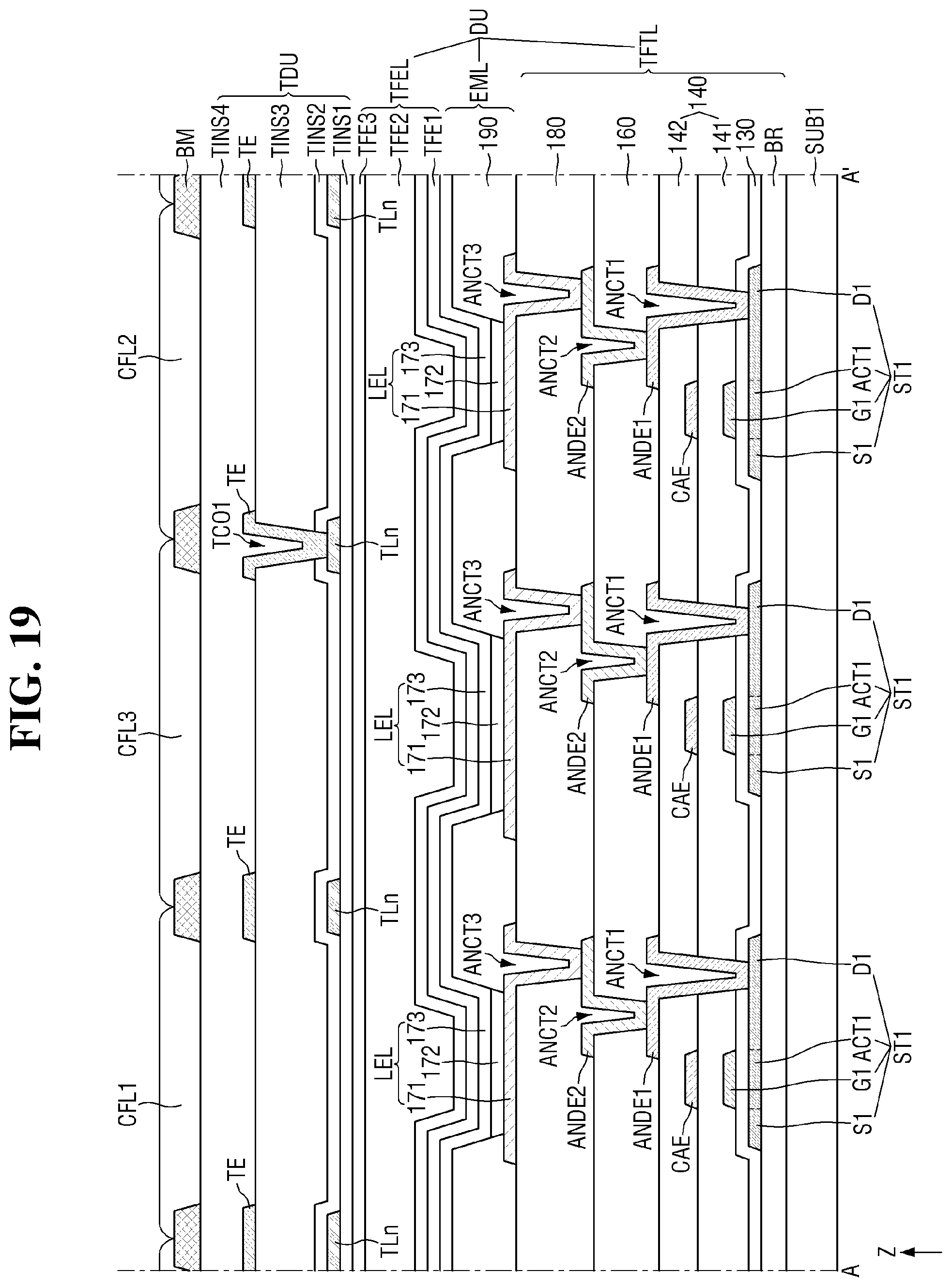 Patent US12314502 Figure 19 – Touch detection device, display device including the same, and method for manufacturing the same