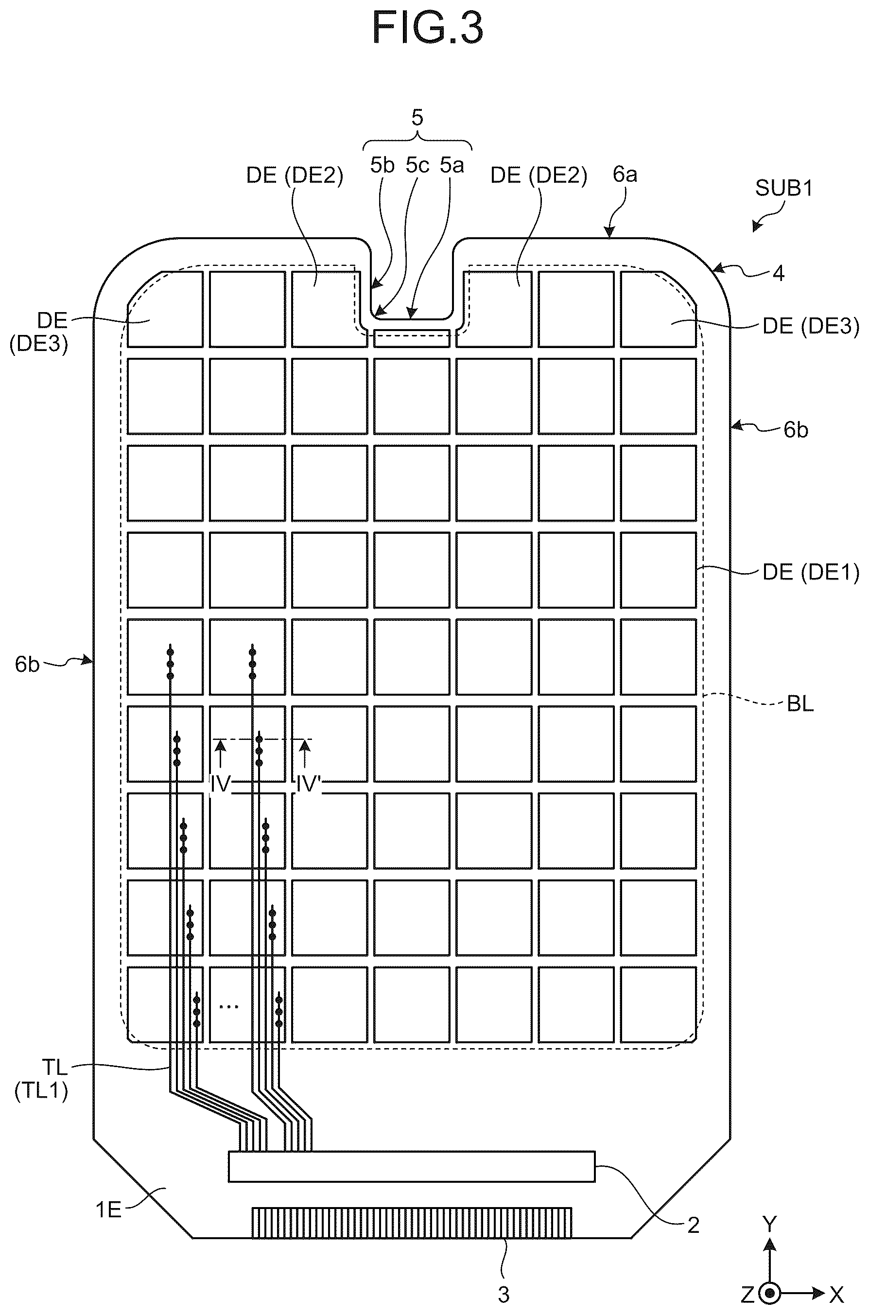 Patent US12314503 Figure 3 – Display device with sensor