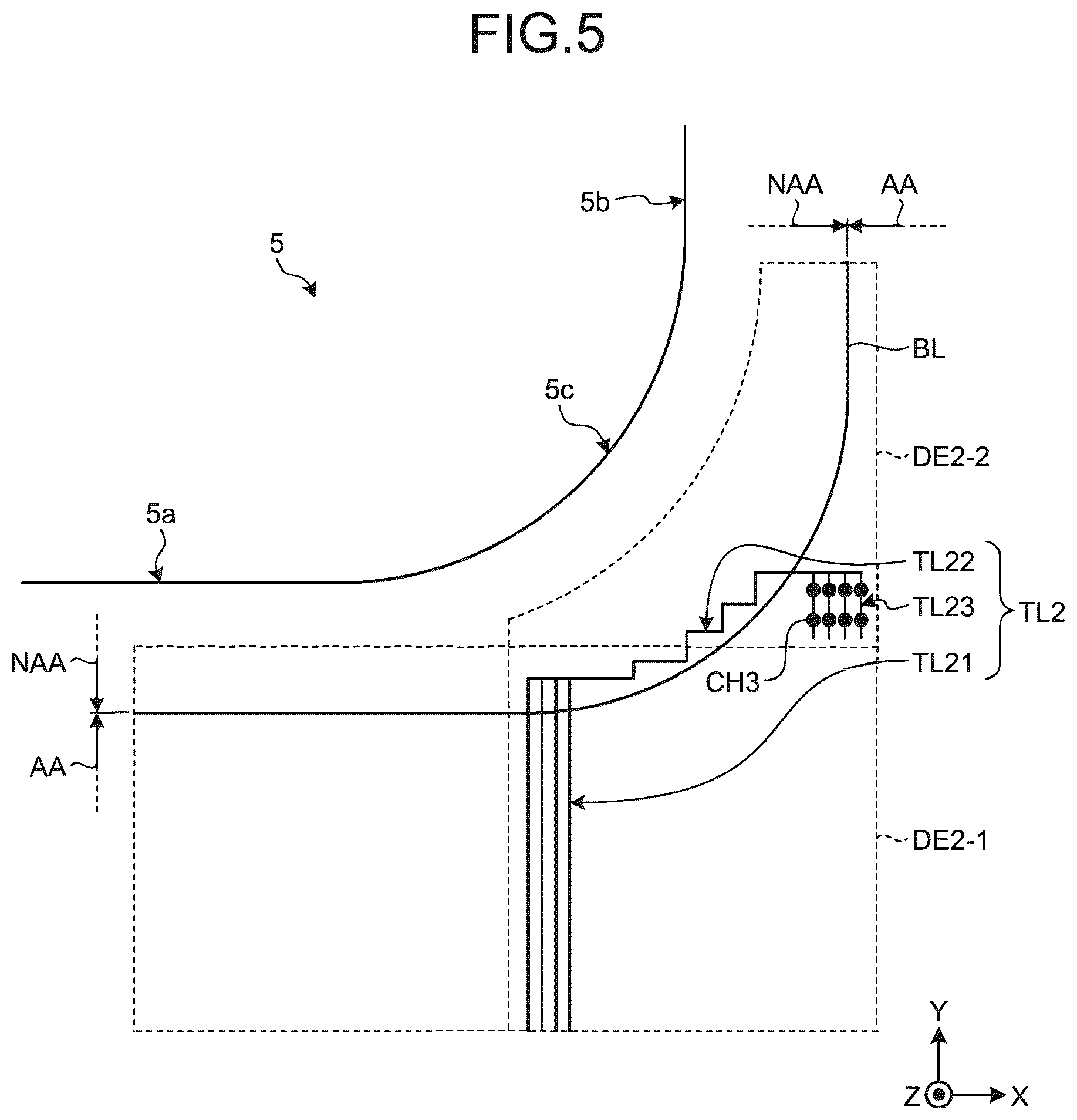Patent US12314503 Figure 5 – Display device with sensor