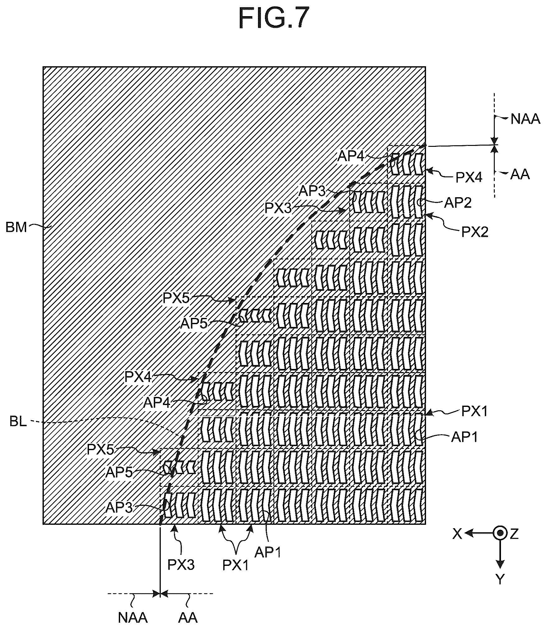 Patent US12314503 Figure 7 – Display device with sensor