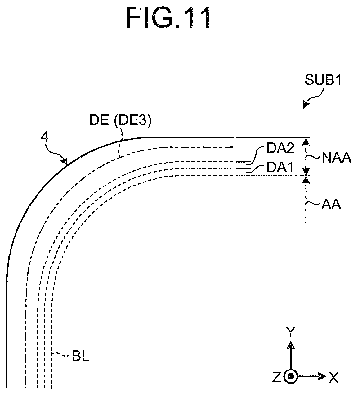 Patent US12314503 Figure 10 – Display device with sensor
