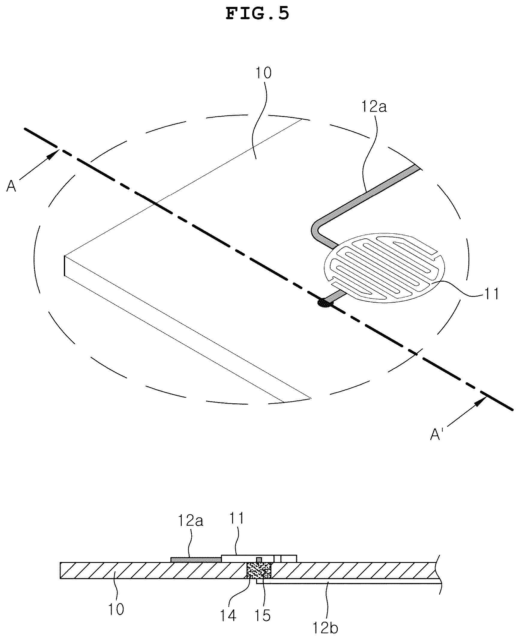 Patent US12314506 Figure 5 – Pressure sensor module comprising at least one sensing electrode facing conductive resistor and apparatus and method for controlling the pressure sensor module