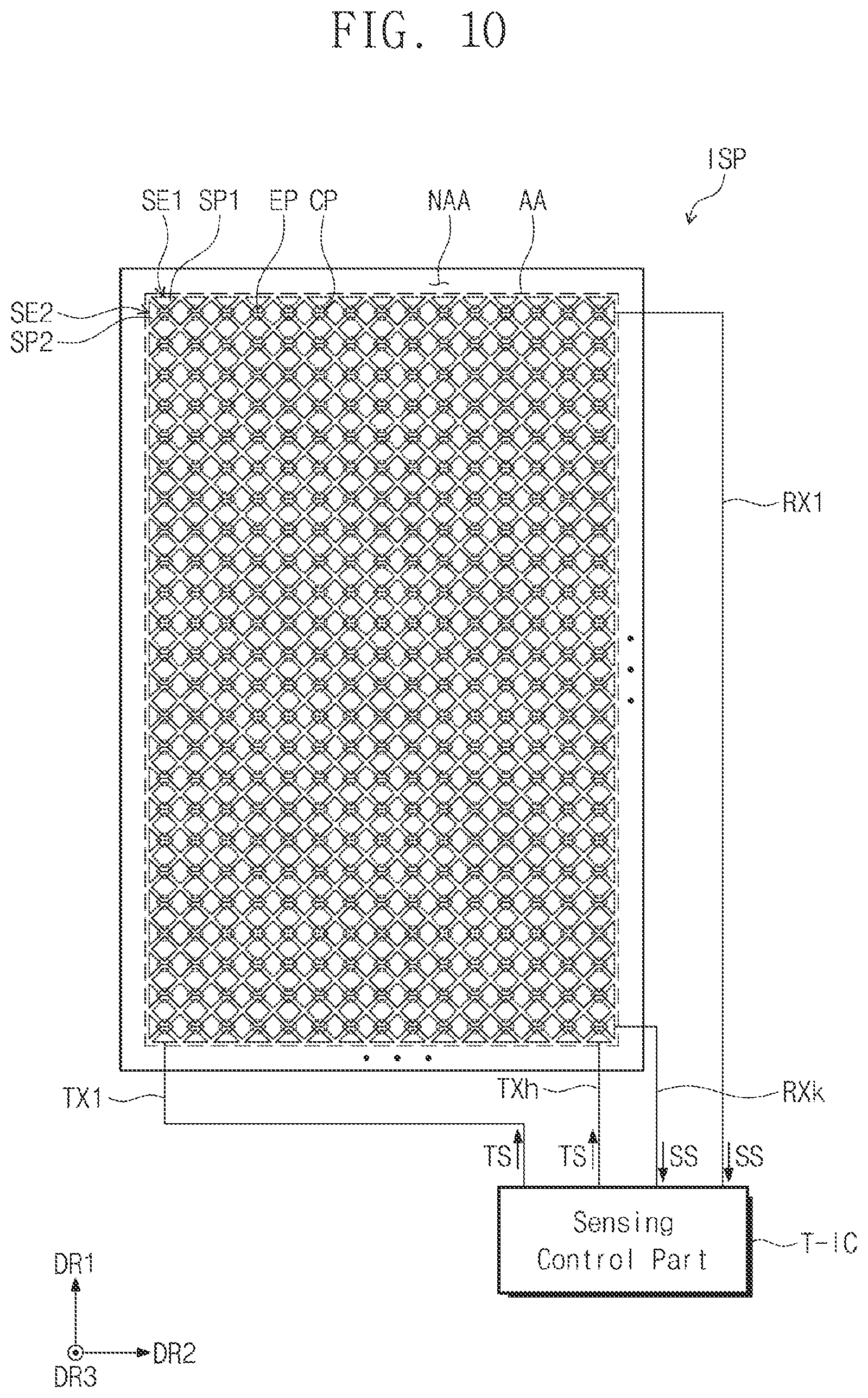 Patent US12314513 Figure 9 – Input sensing part and driving method thereof