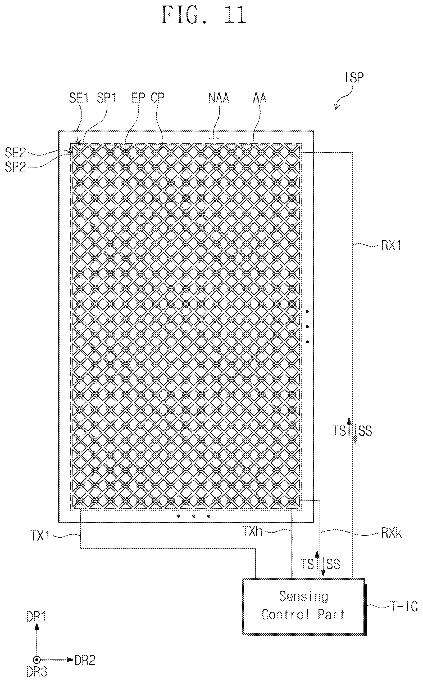 Patent US12314513 Figure 10 – Input sensing part and driving method thereof