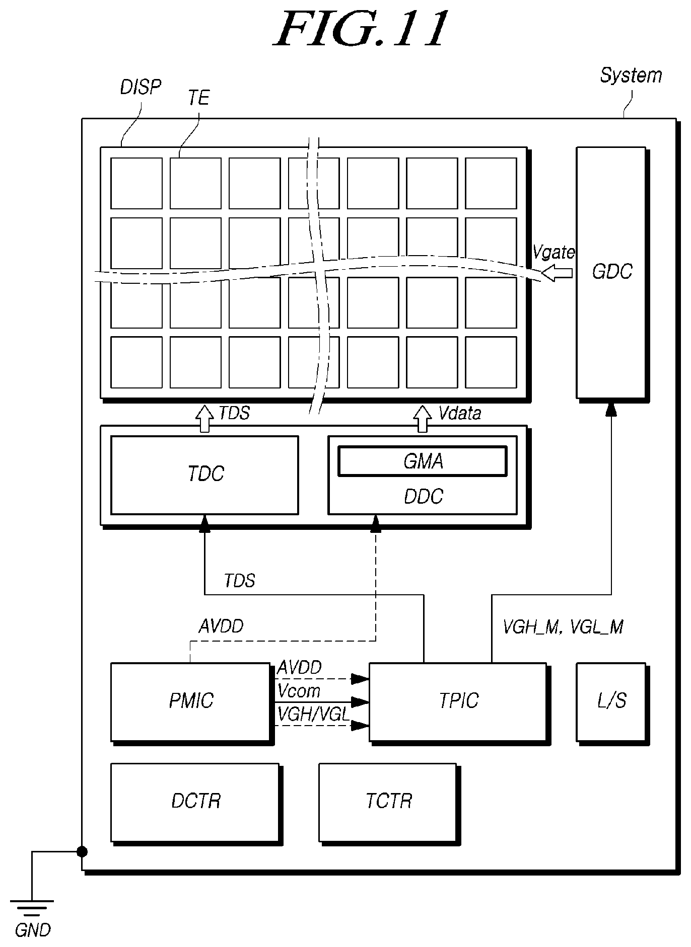 Patent US12314515 Figure 11 – Touch display device