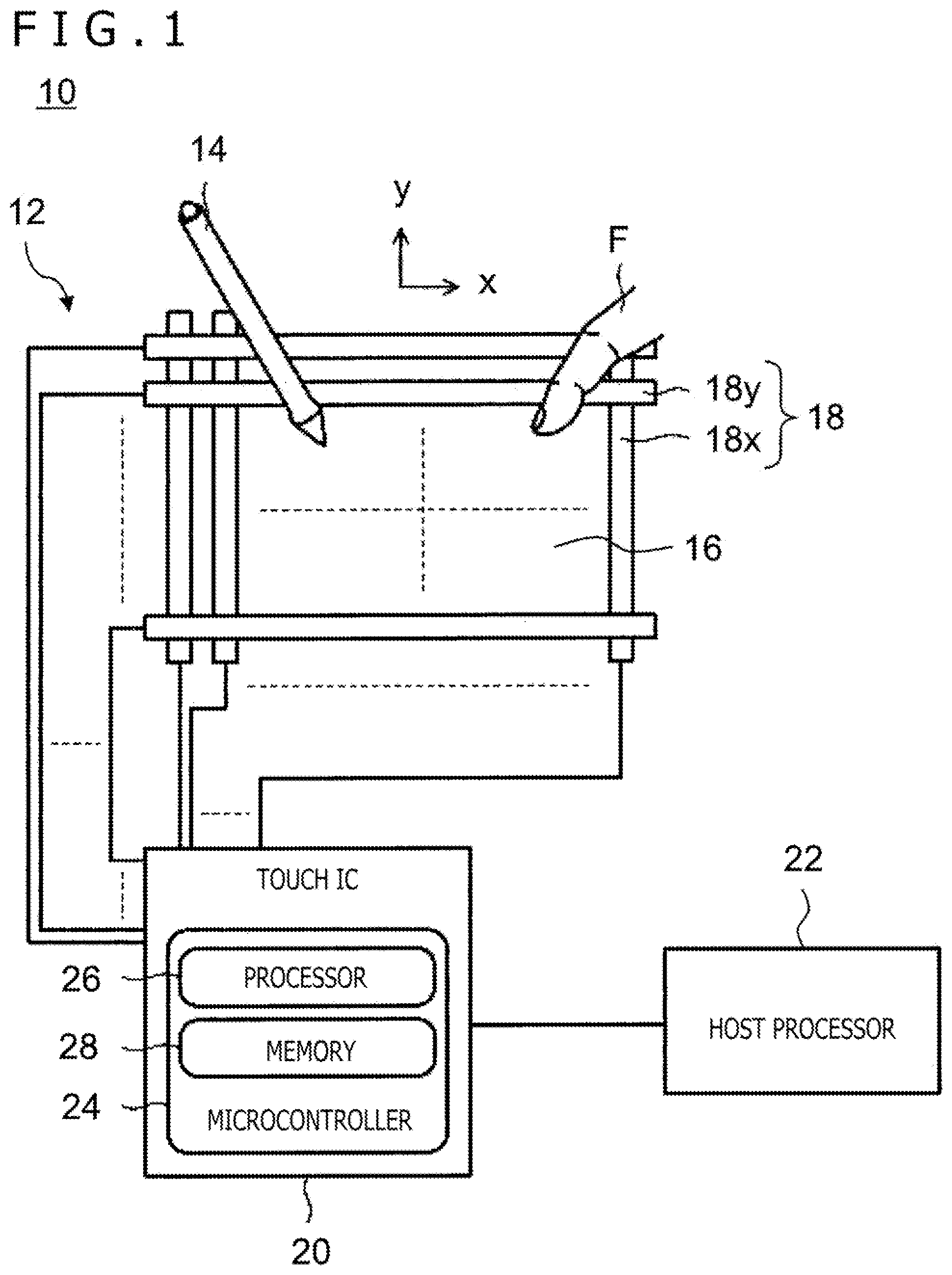 Patent US12314516 Figure 1 – Pen state detection circuit and method inhibiting unexpecterd results from periphery of touch sensor