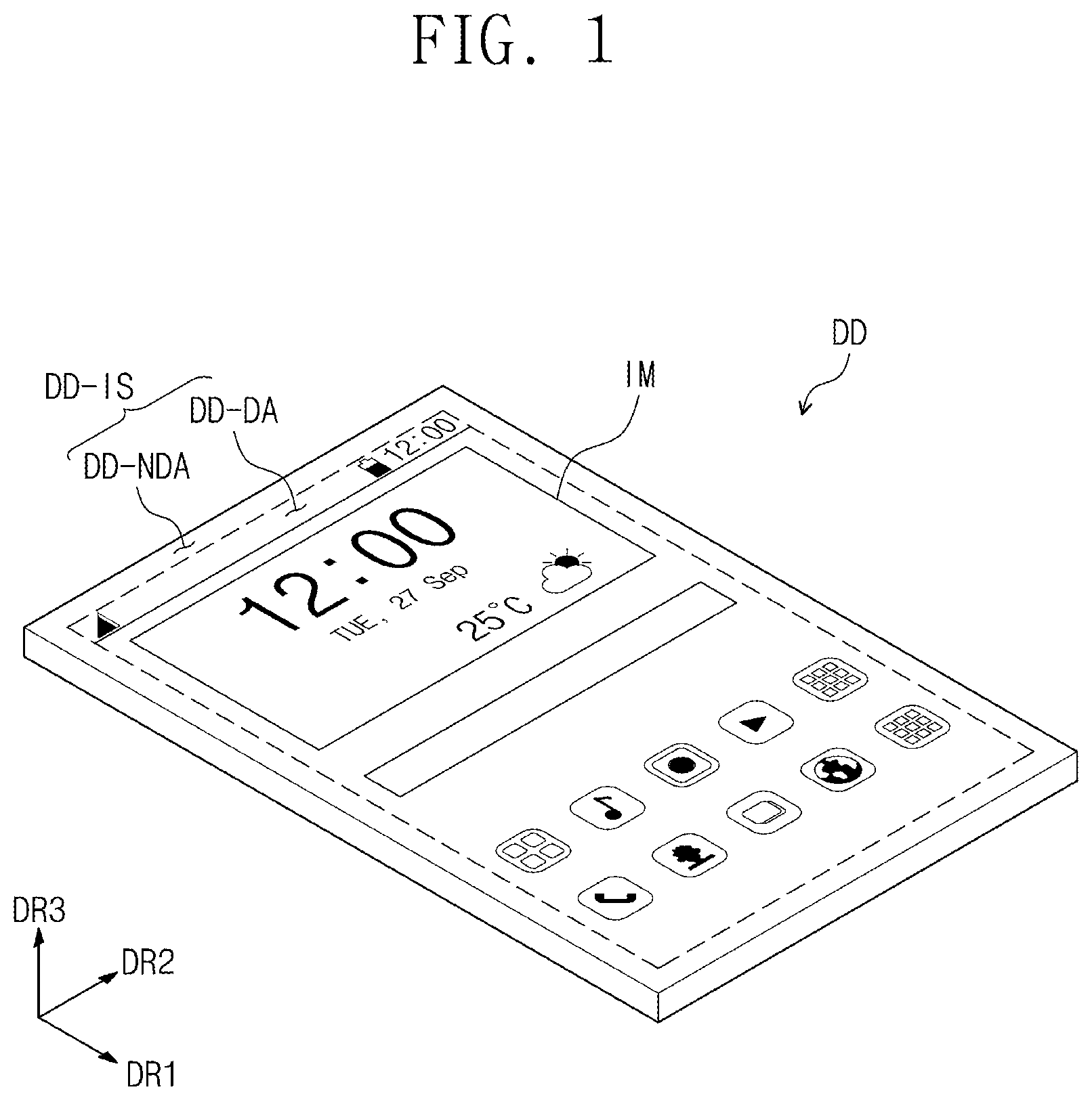 Patent US12314519 Figure 1 – Display device
