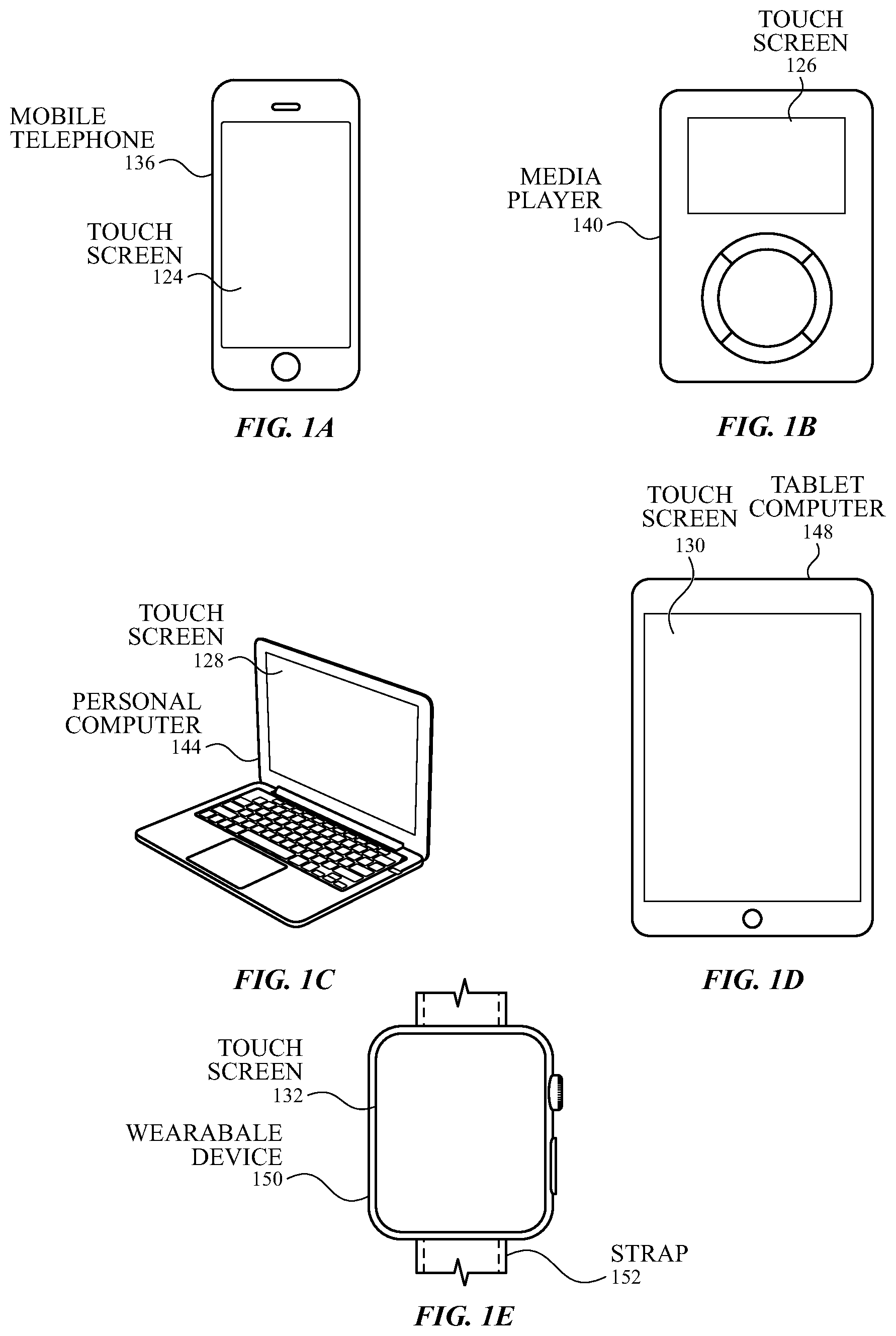 Patent US12314520 Figure 1 – Touch electrode architecture for high-transmittance touch screen