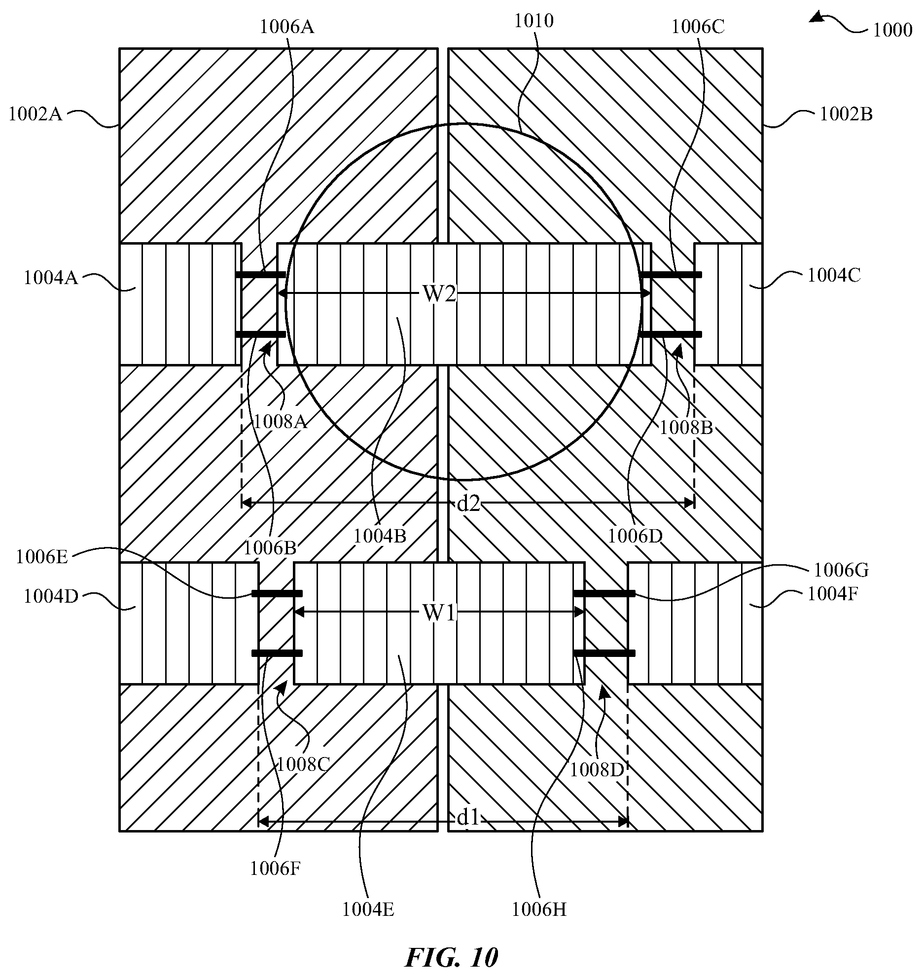 Patent US12314520 Figure 10 – Touch electrode architecture for high-transmittance touch screen