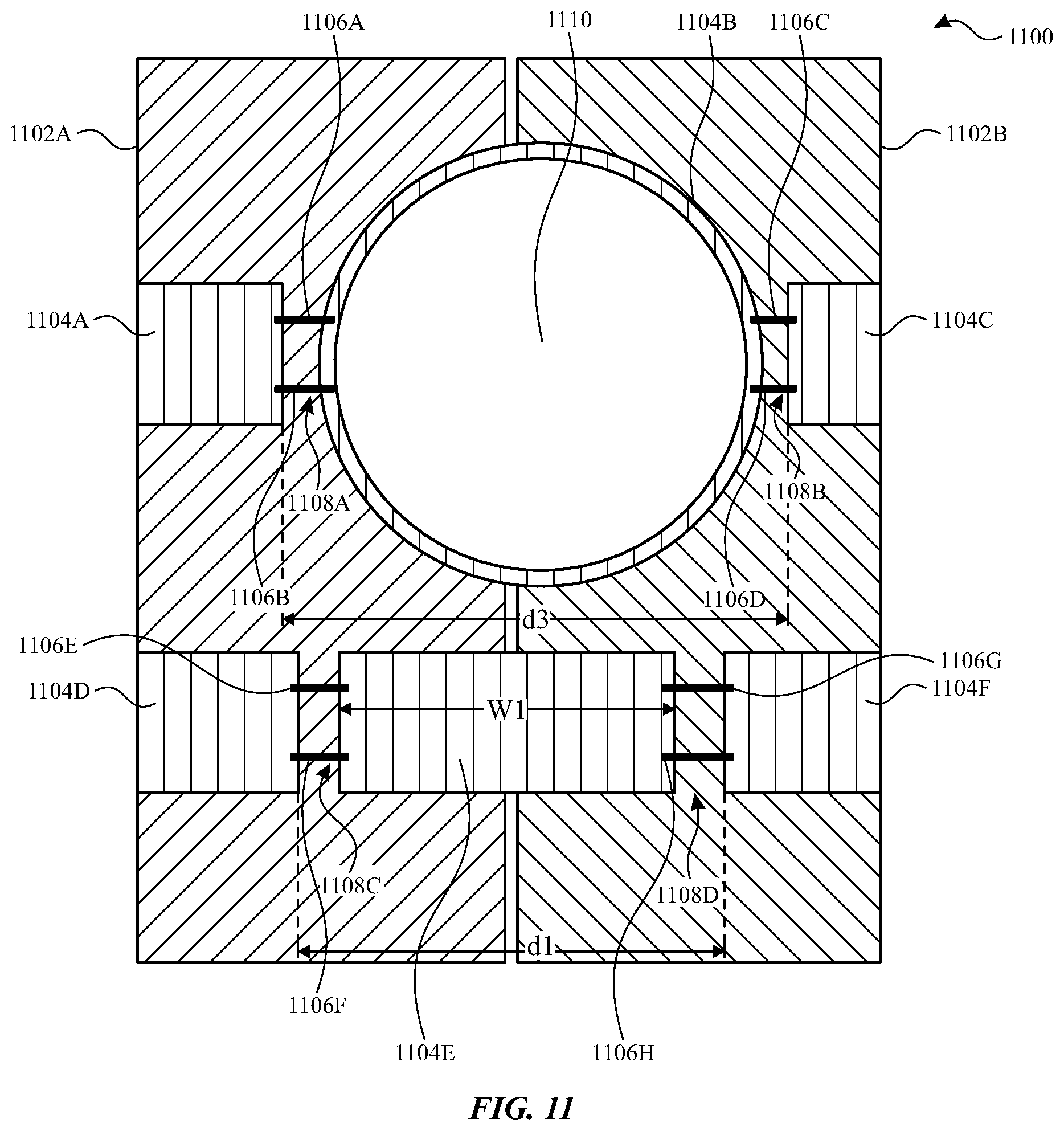 Patent US12314520 Figure 11 – Touch electrode architecture for high-transmittance touch screen