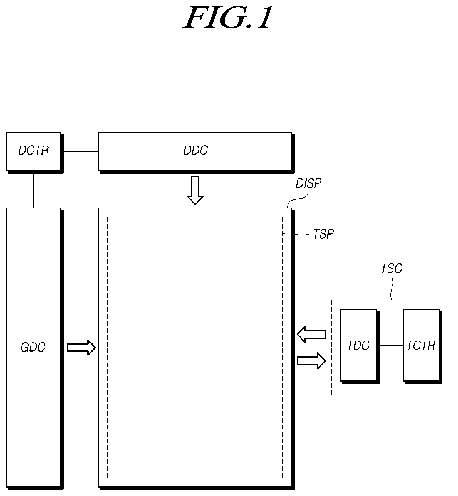 Patent US12314521 Figure 1 – Touch display device