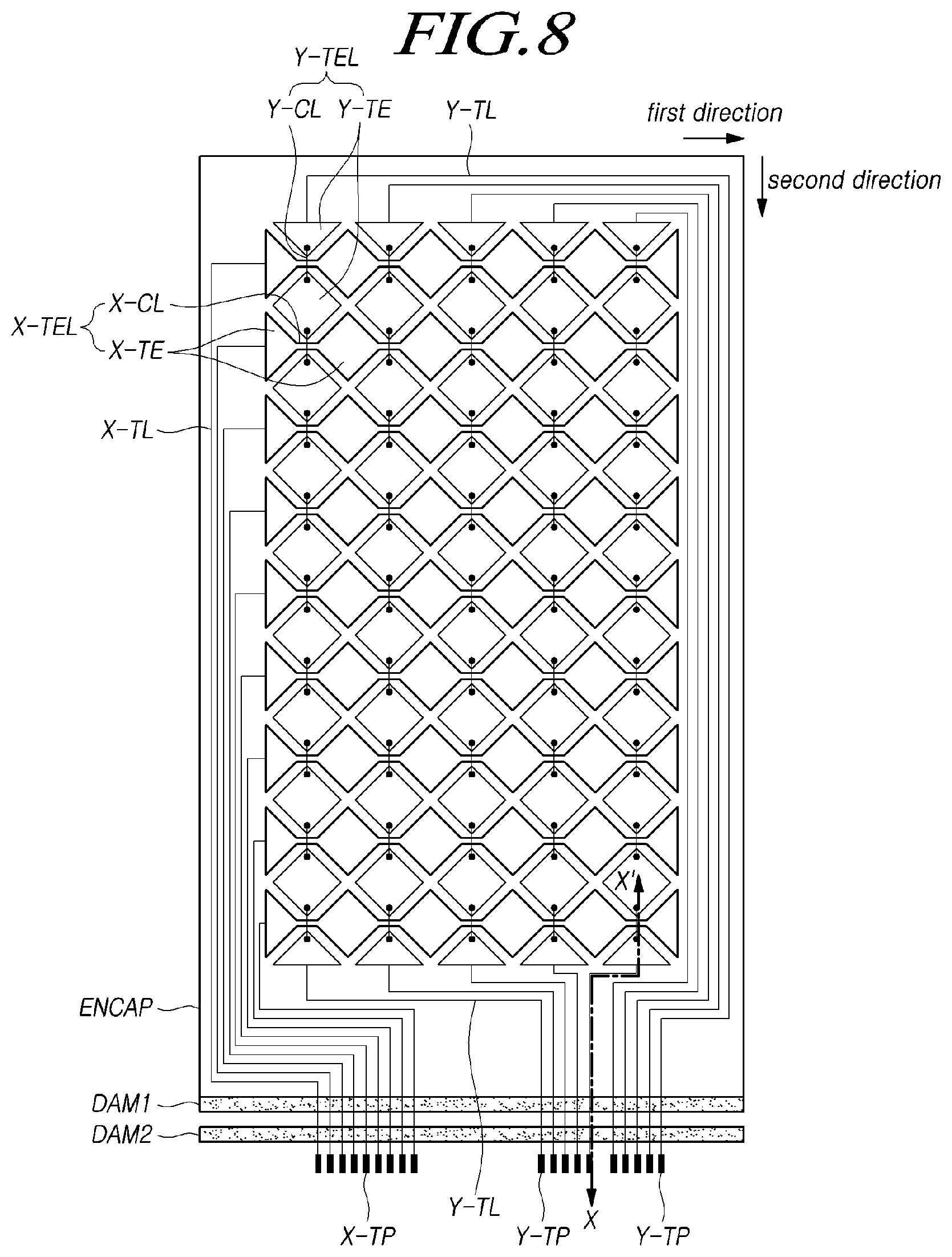 Patent US12314521 Figure 8 – Touch display device