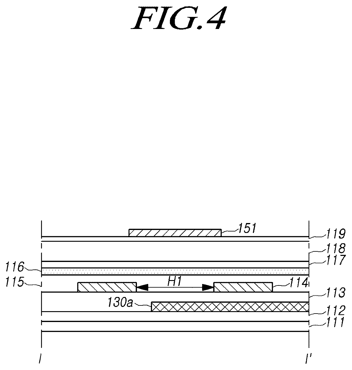Patent US12314525 Figure 4 – Display device including touch sensor
