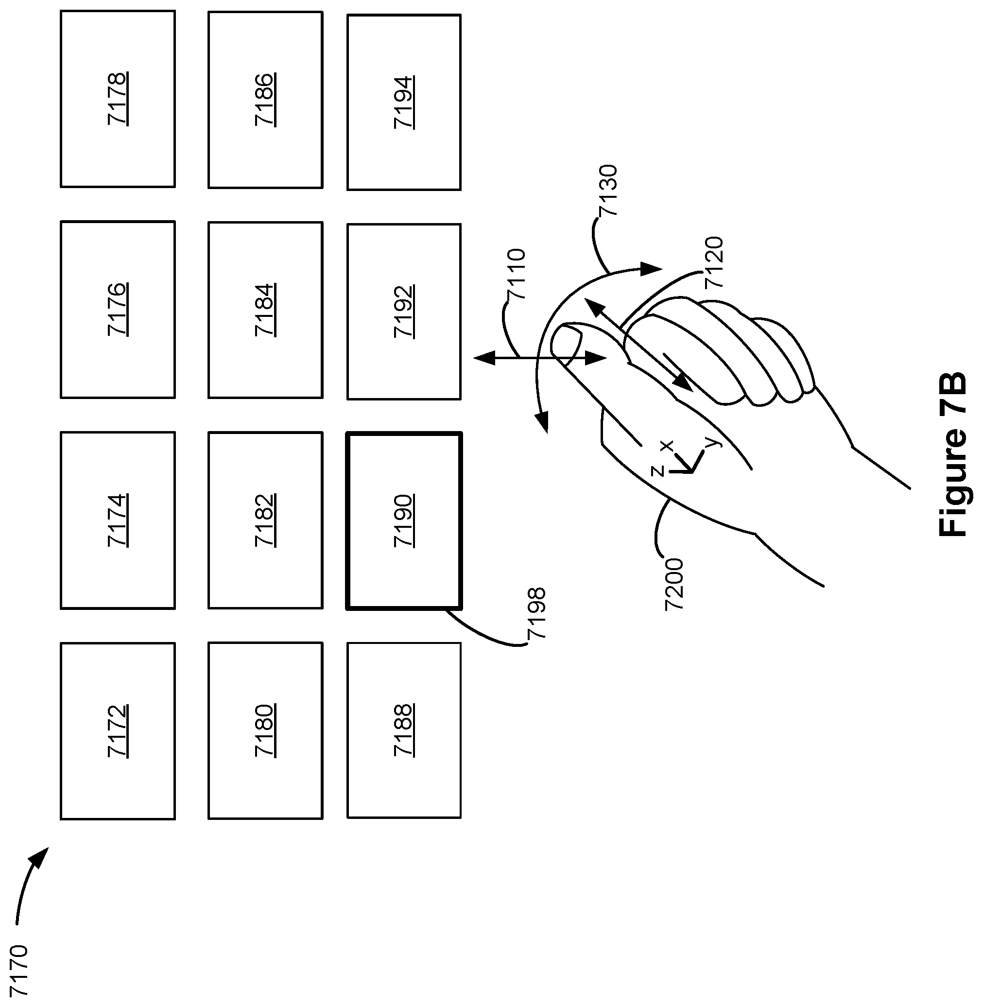 Patent US12314529 Figure 8 – Devices, methods, and graphical user interfaces for interacting with three-dimensional environments
